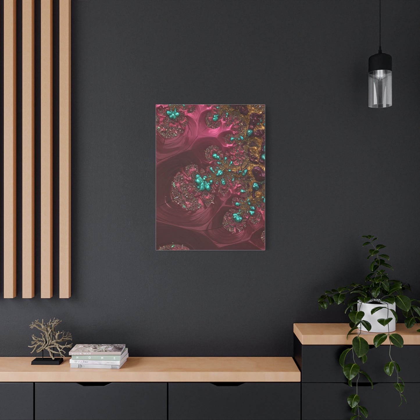 Abstract Art Canvas Print - Vibrant Fractal Design for Home Decor
