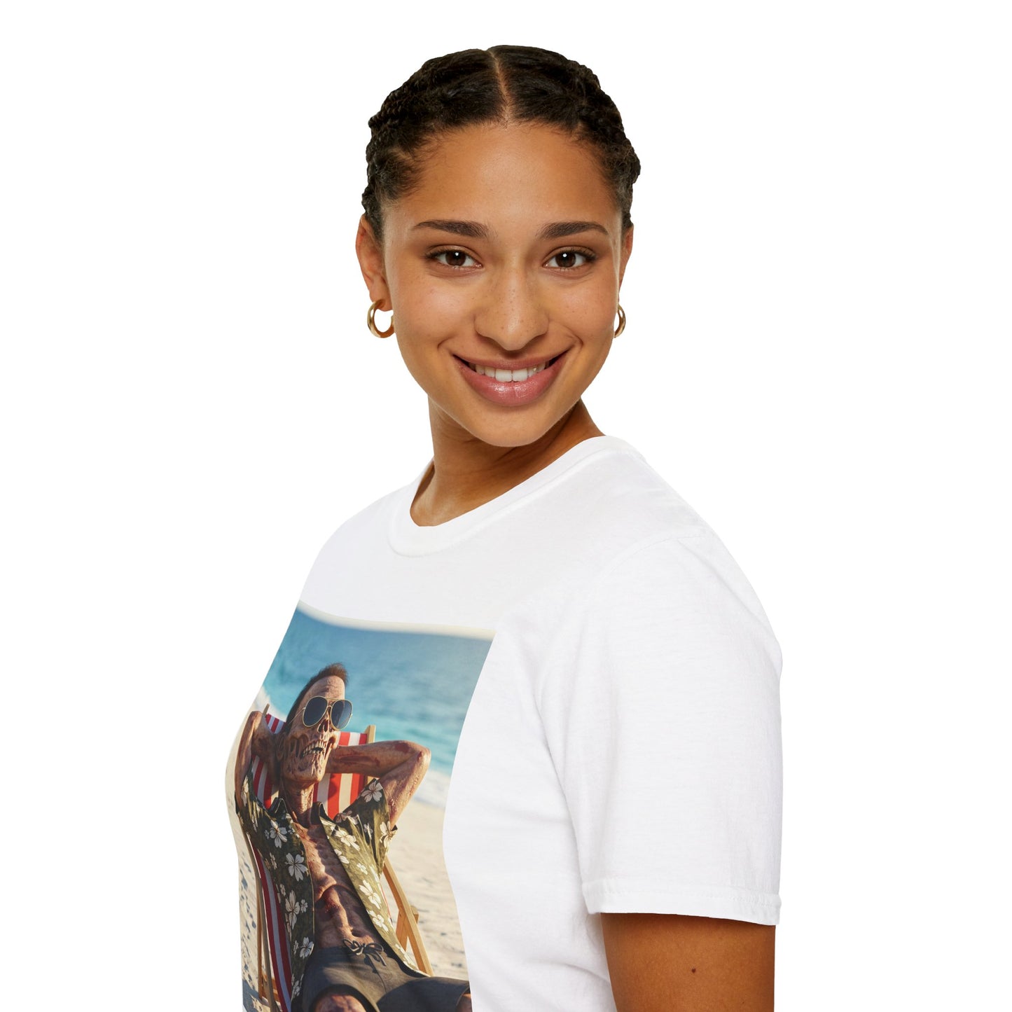 Chill Vibes Unisex Softstyle T-Shirt - Beach Relaxation Design