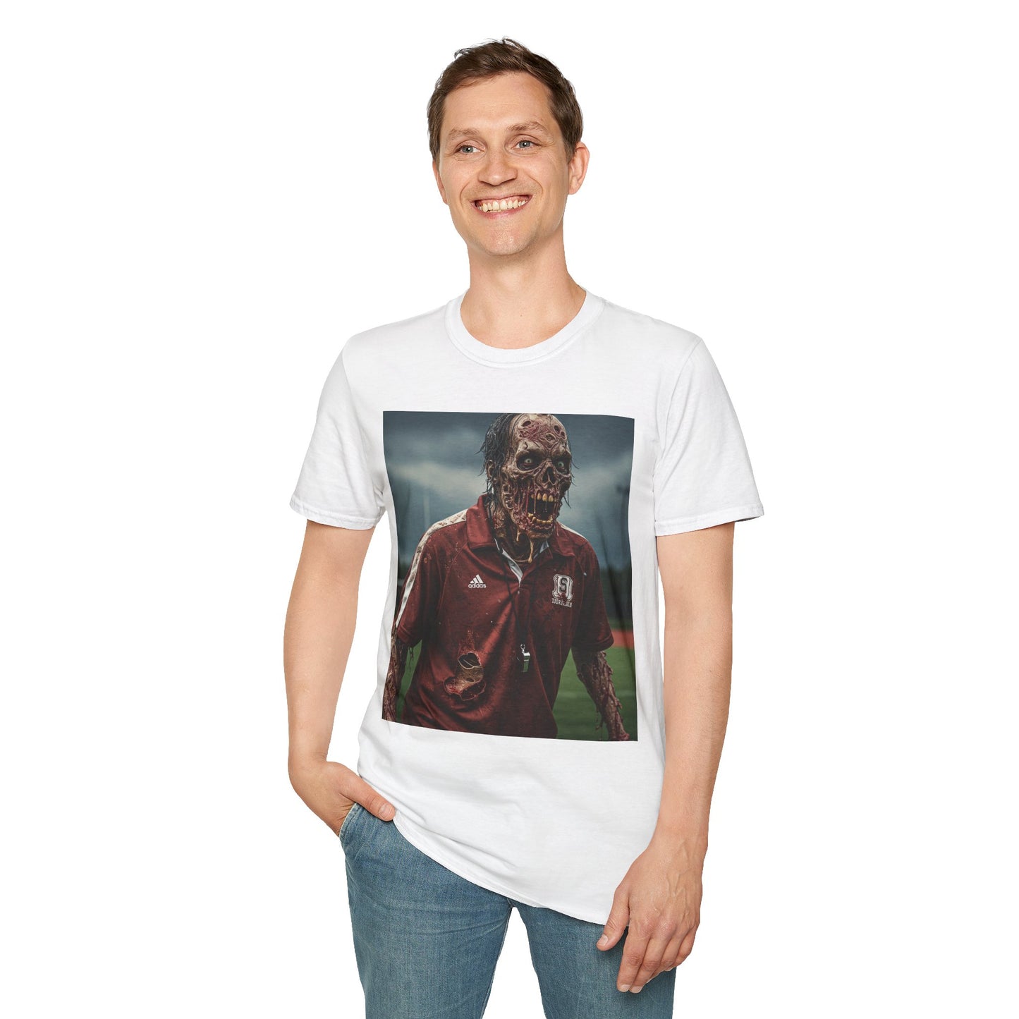 Zombie Horror Unisex Softstyle T-Shirt - Perfect for Halloween and Casual Wear