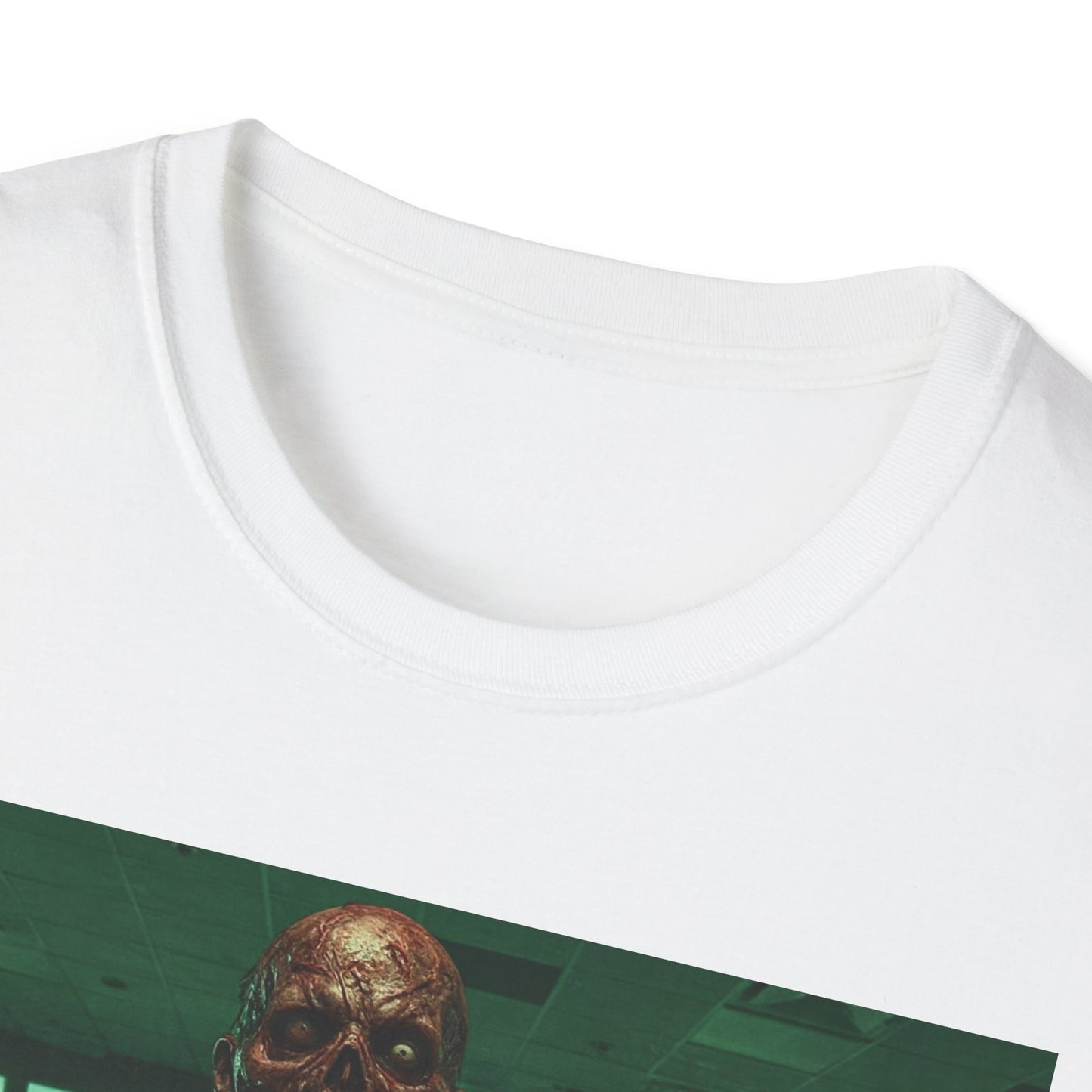 Unisex Softstyle Zombie Graphic Tee - Perfect for Halloween and Horror Fans