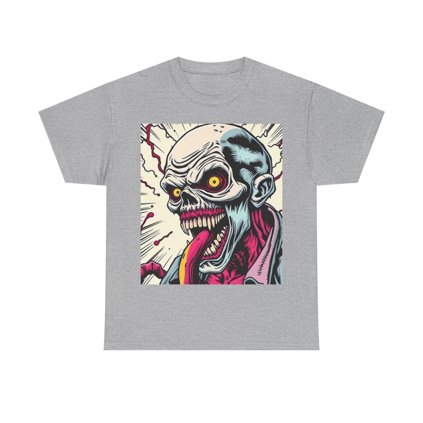 UK - Zombie Graphic Tee - Unisex Heavy Cotton T-Shirt for Halloween and Horror Fans