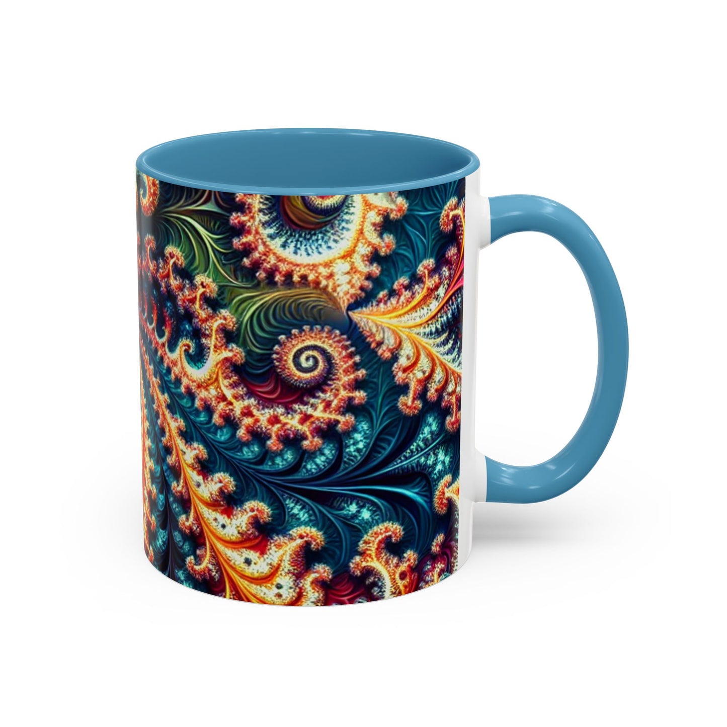 Vibrant Swirl Accent Coffee Mug - 11oz & 15oz
