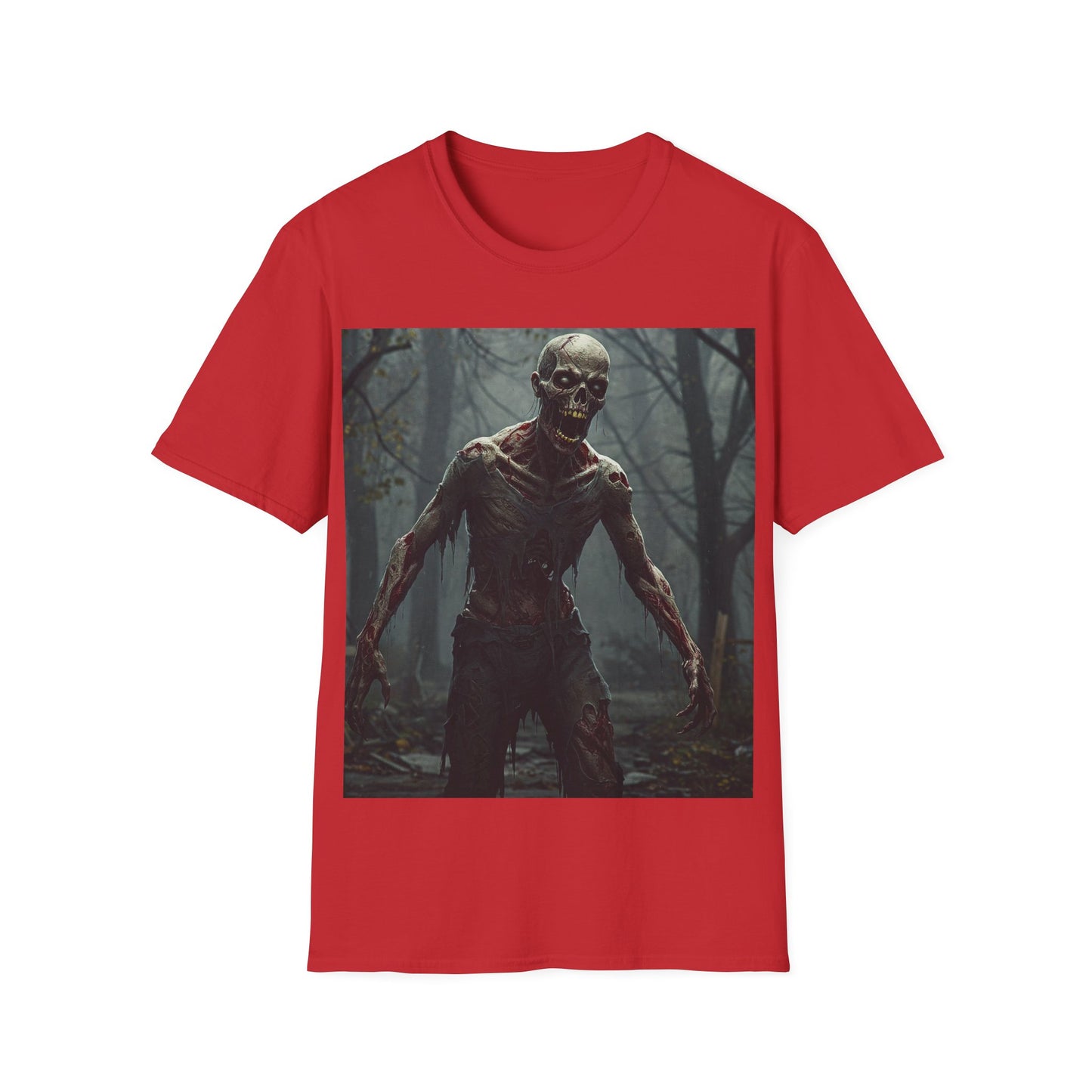 UK - Creepy Zombie Apocalyptic Portrait Tee, bold, decaying zombie graphic