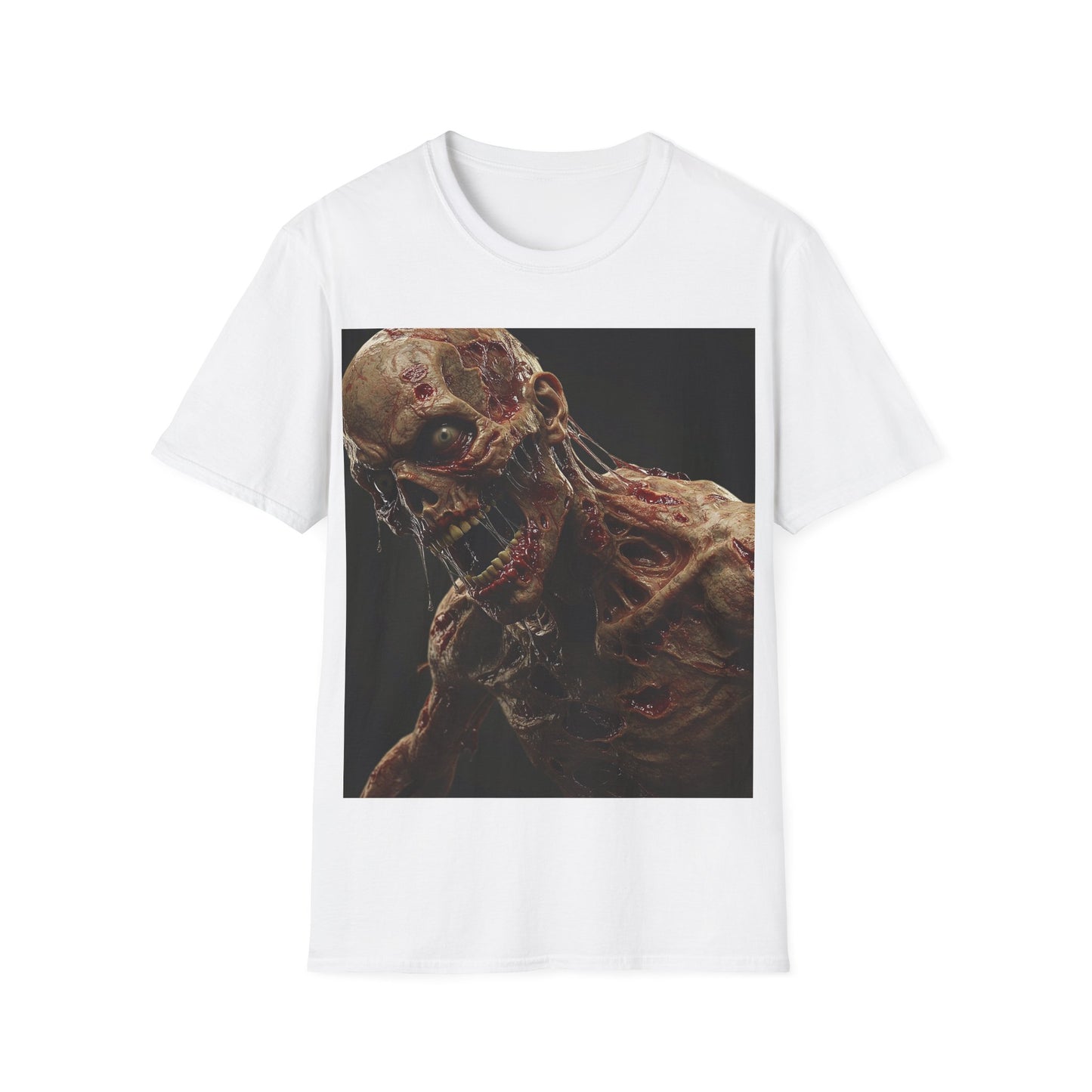 UK - Zombie Art Unisex Softstyle T-Shirt - Graphic Horror Tee
