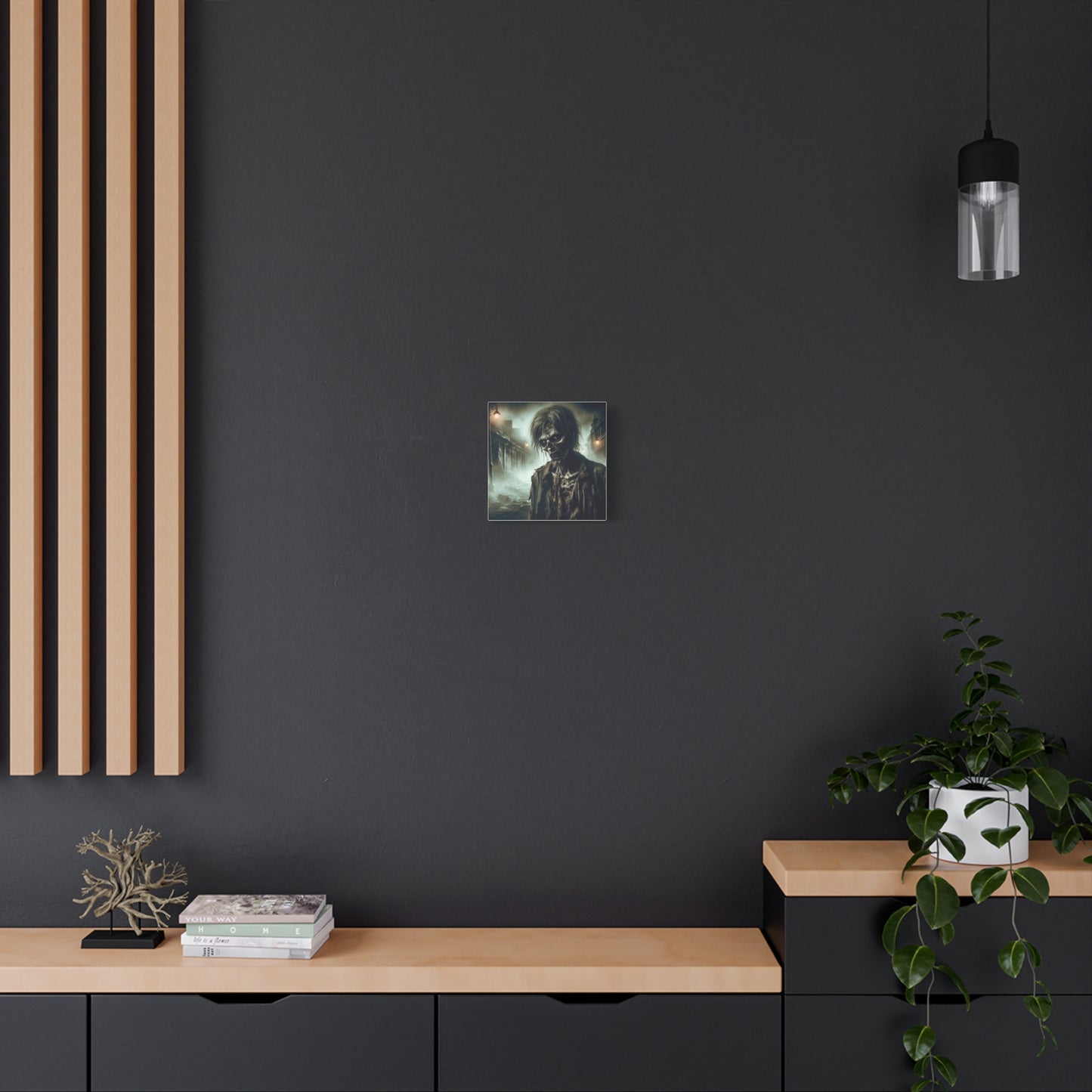 Zombie Portrait Matte Canvas Wall Art