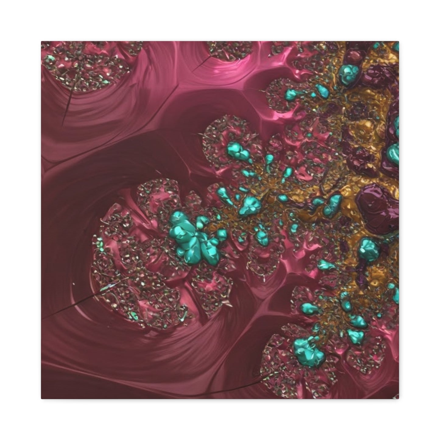 Abstract Art Canvas Print - Vibrant Fractal Design for Home Decor