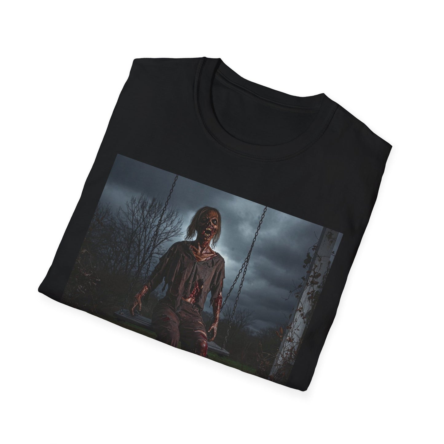 Apocalyptic Portrait Tee, bold, decaying zombie graphic
