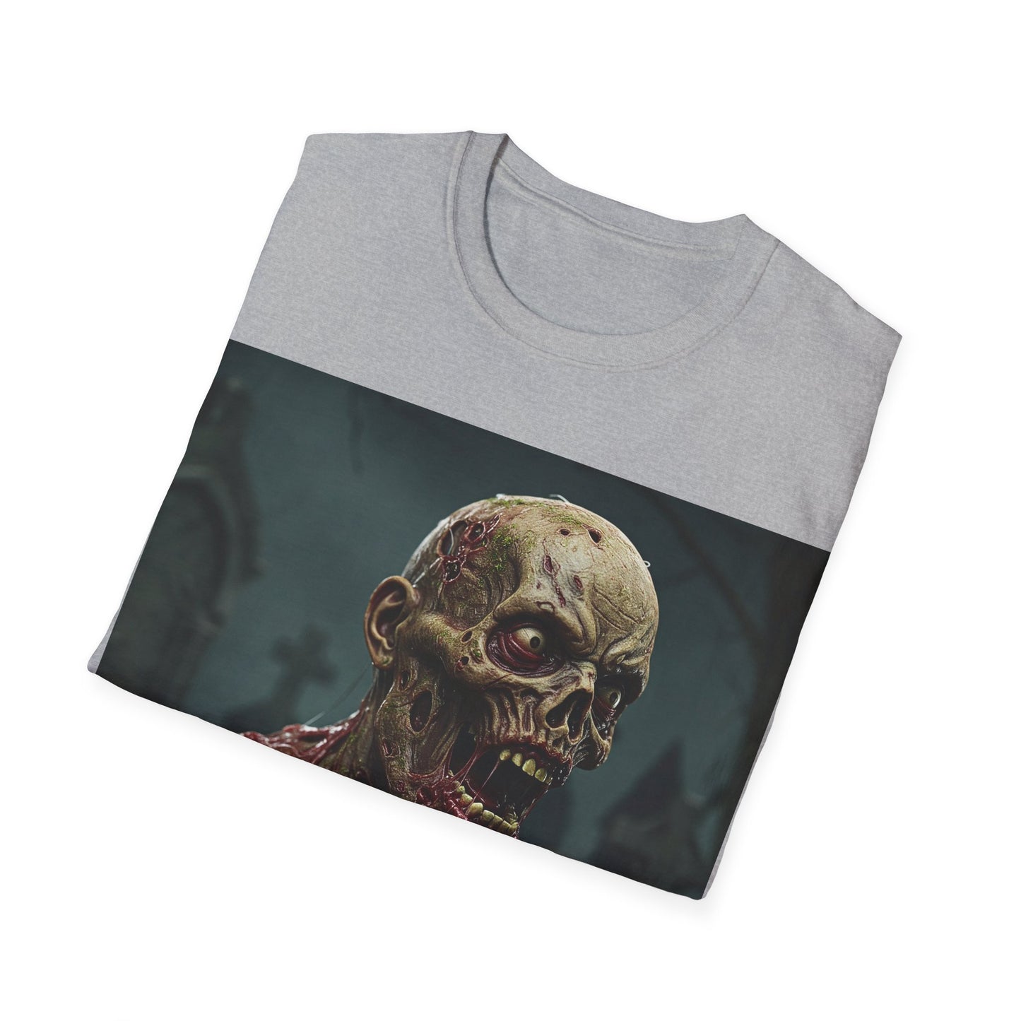UK - Creepy Zombie Graphic Unisex Softstyle T-Shirt