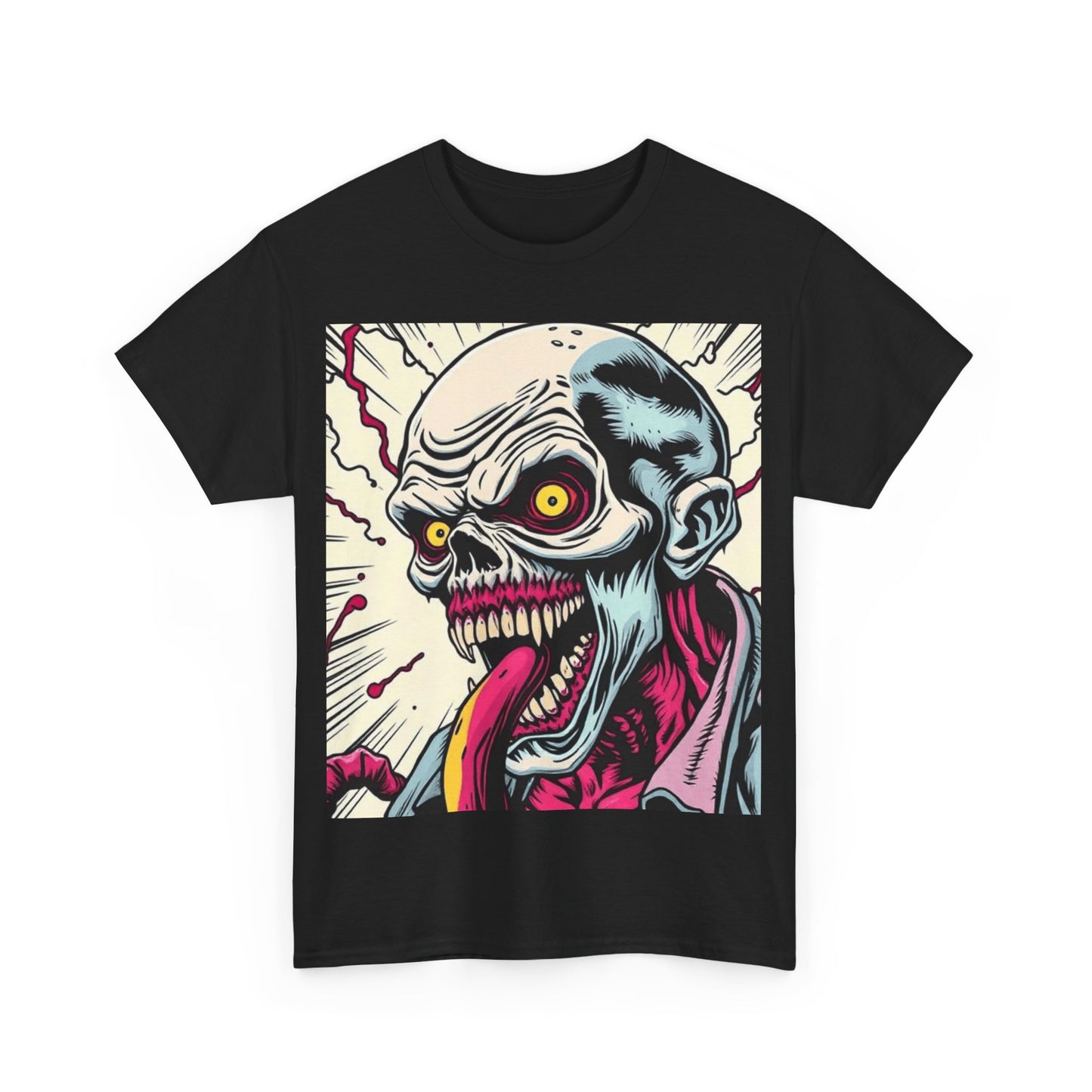 UK - Zombie Graphic Tee - Unisex Heavy Cotton T-Shirt for Halloween and Horror Fans