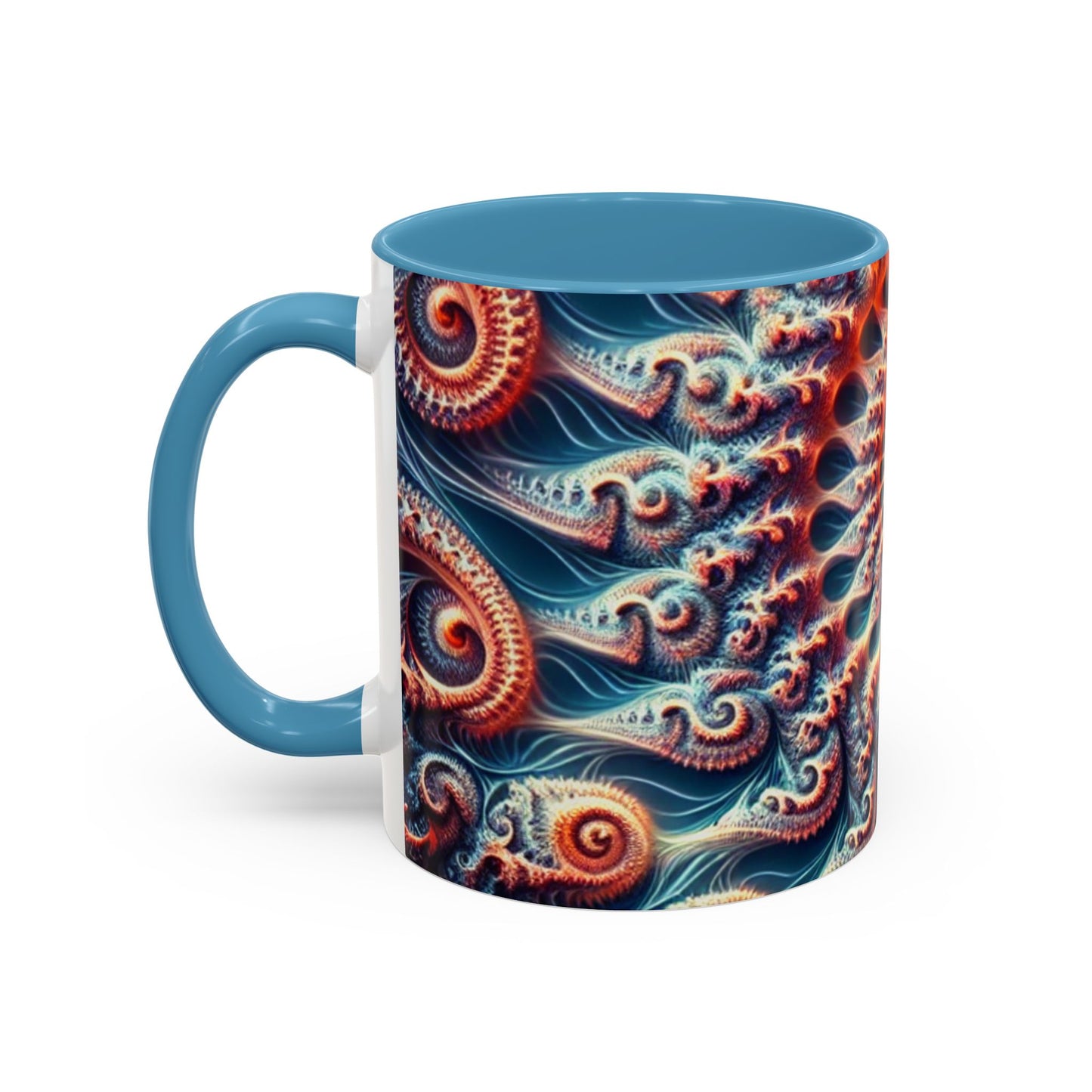UK - Fractal Art Accent Coffee Mug - Vibrant Design for Home or Office