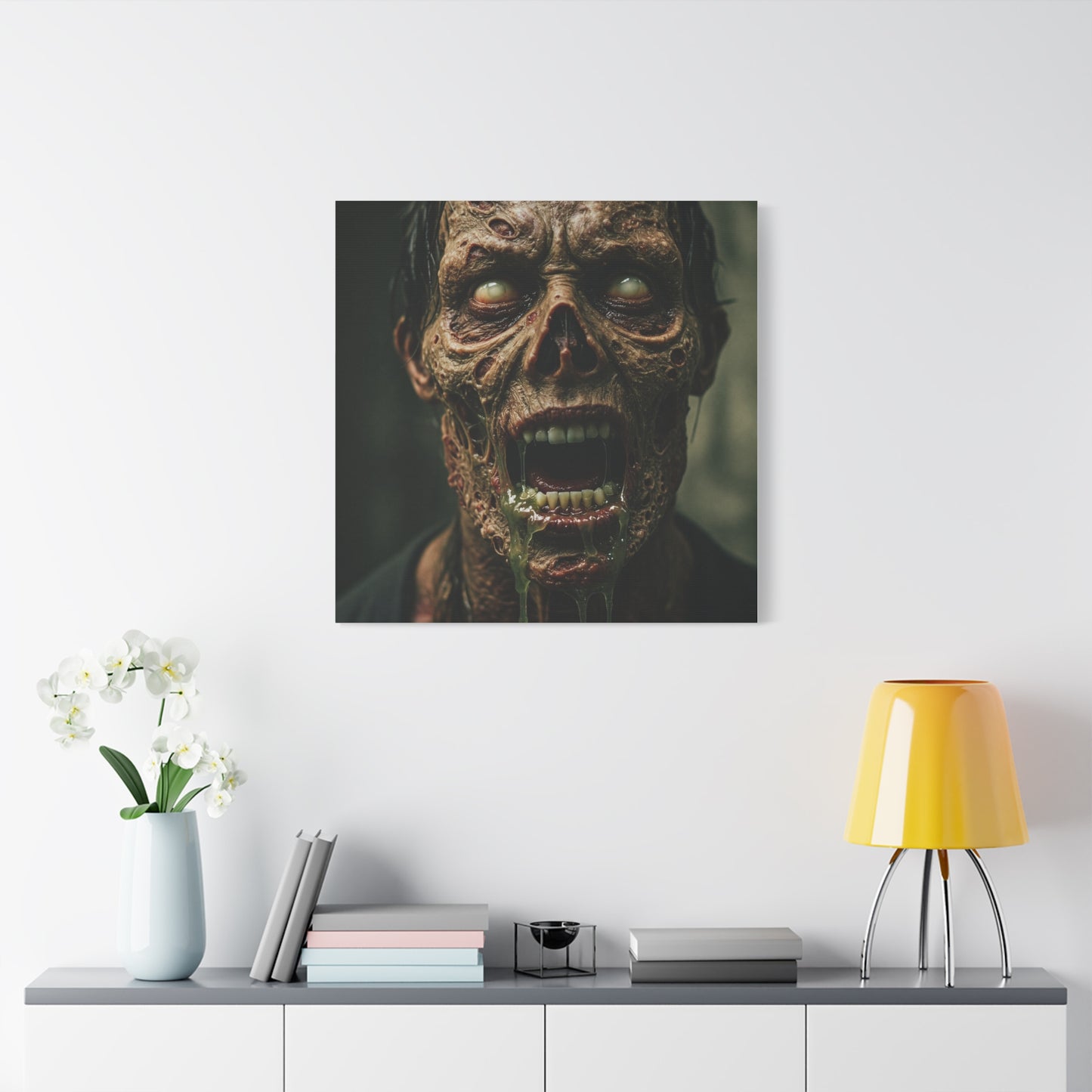 Creepy Zombie Canvas Art - Spooky Home Decor for Halloween Lovers