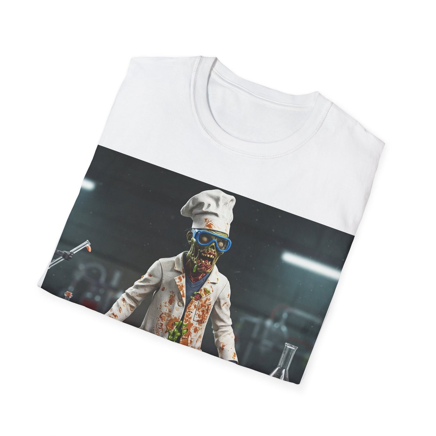 UK - Zombie Chef Unisex Softstyle T-Shirt - Fun Halloween Casualwear