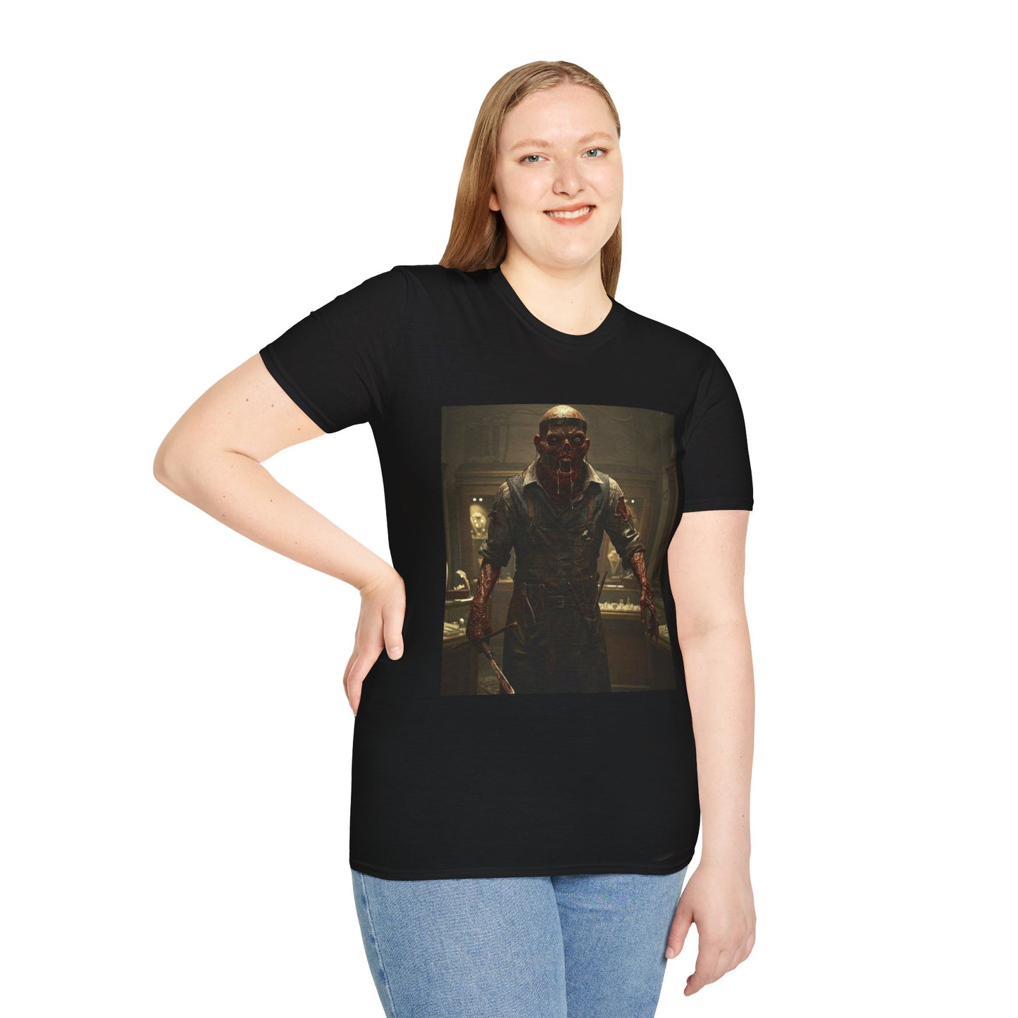 Unisex Horror-Themed Softstyle T-Shirt - Perfect for Halloween and Cosplay