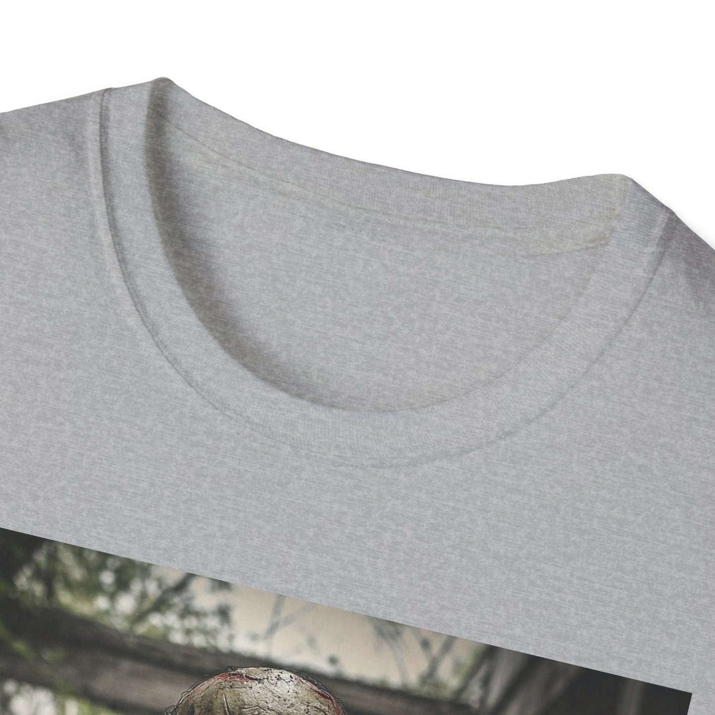 Apocalyptic Portrait Tee, bold, decaying zombie graphic
