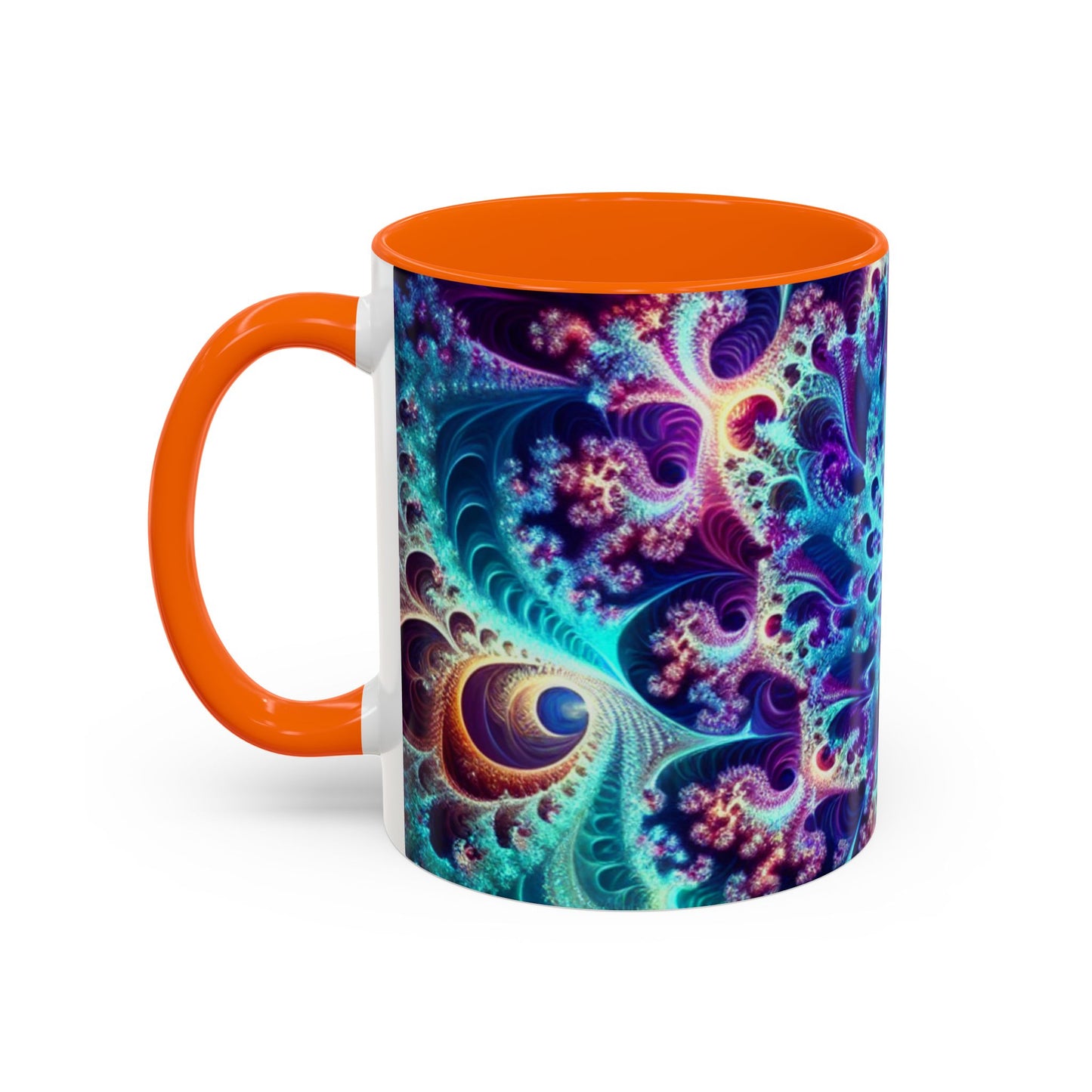 Colorful Spiral Accent Coffee Mug - 11 & 15oz
