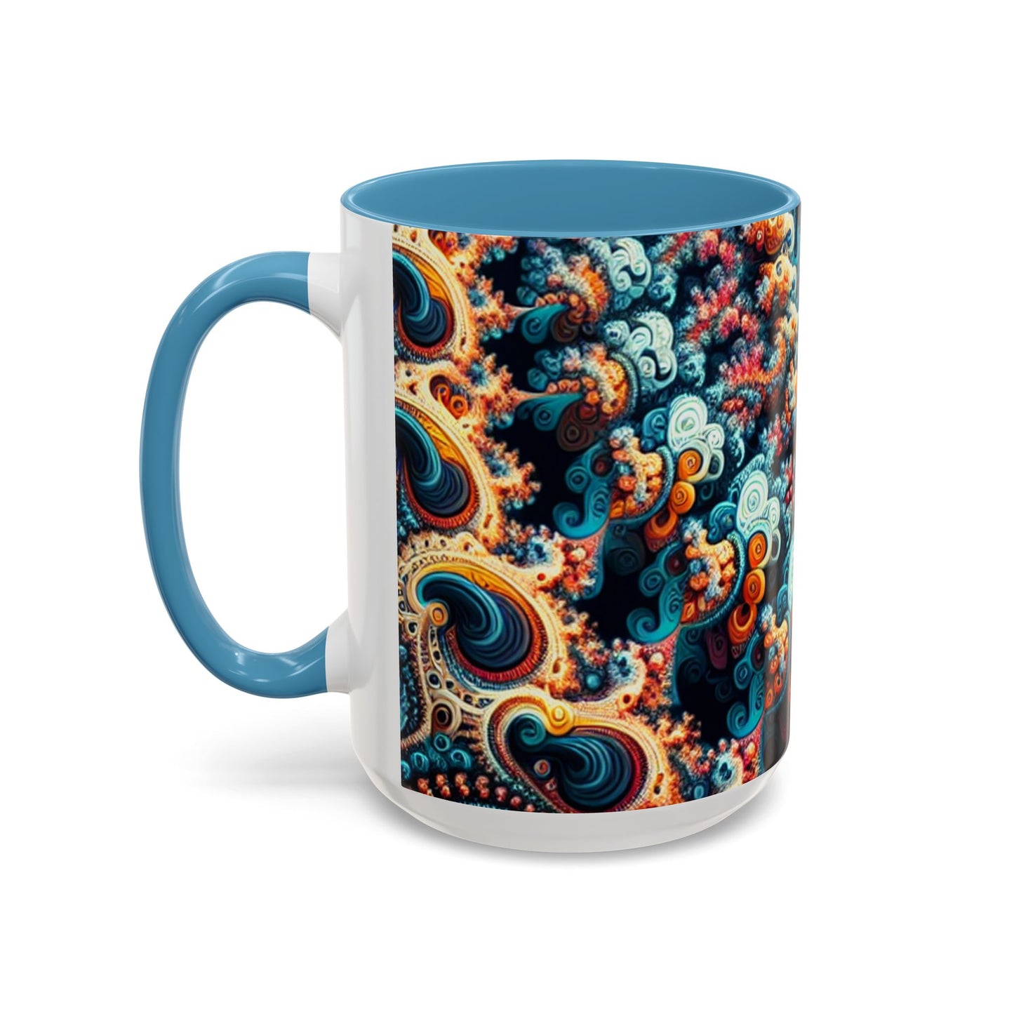Colorful Fractal Coffee Mug - 11oz & 15oz - Perfect for Art Lovers