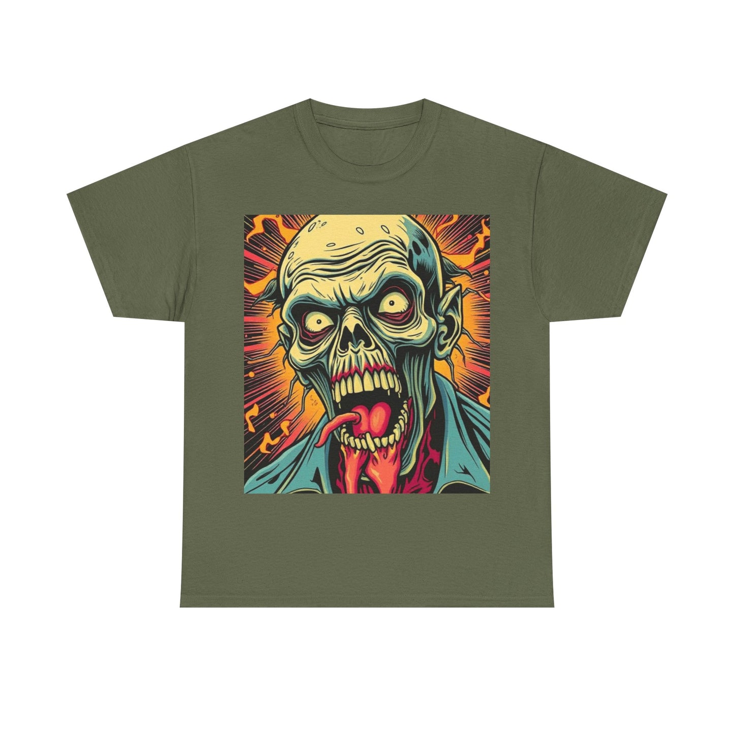 UK - Unisex Zombie Graphic Tee - Heavy Cotton T-Shirt for Horror Fans