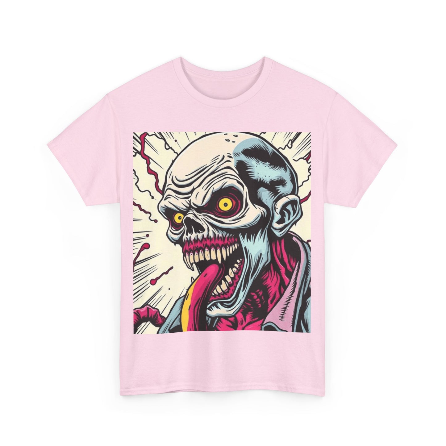 UK - Zombie Graphic Tee - Unisex Heavy Cotton T-Shirt for Halloween and Horror Fans