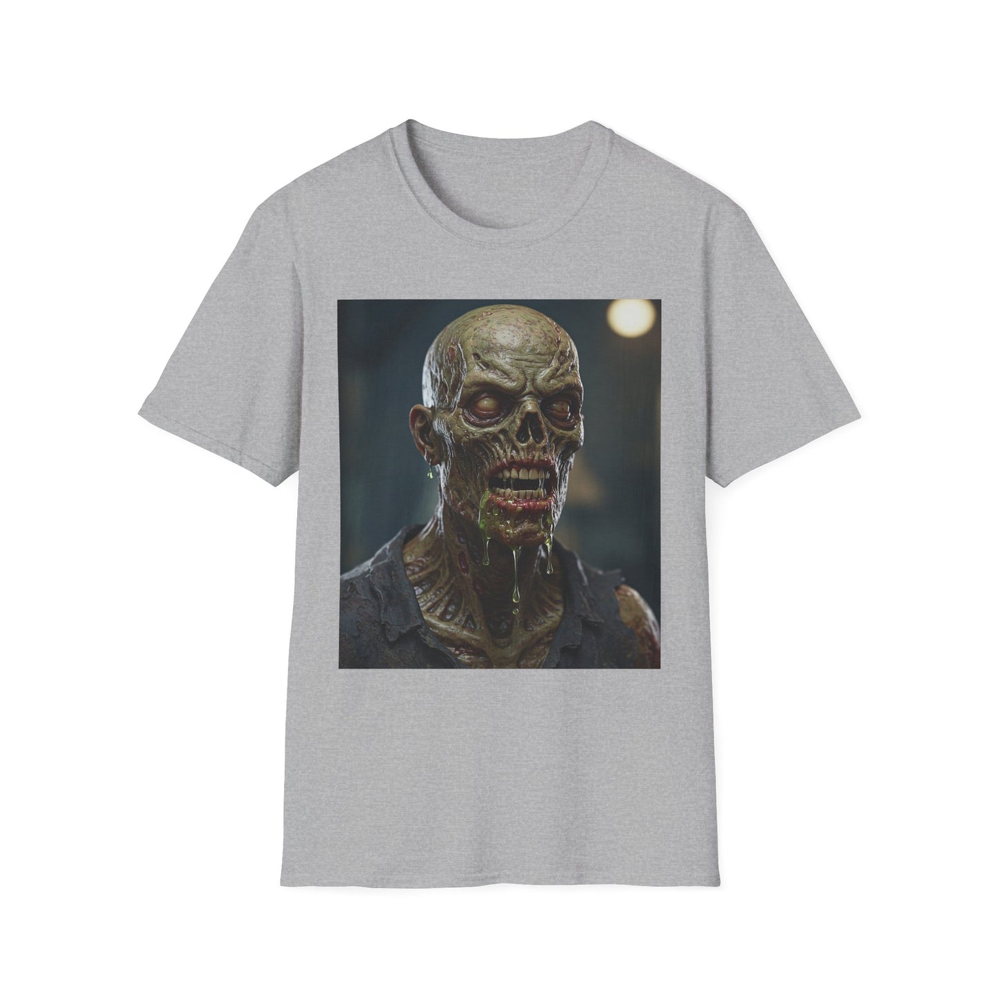 Unisex Softstyle Zombie Graphic Tee - Perfect for Halloween and Horror Fans