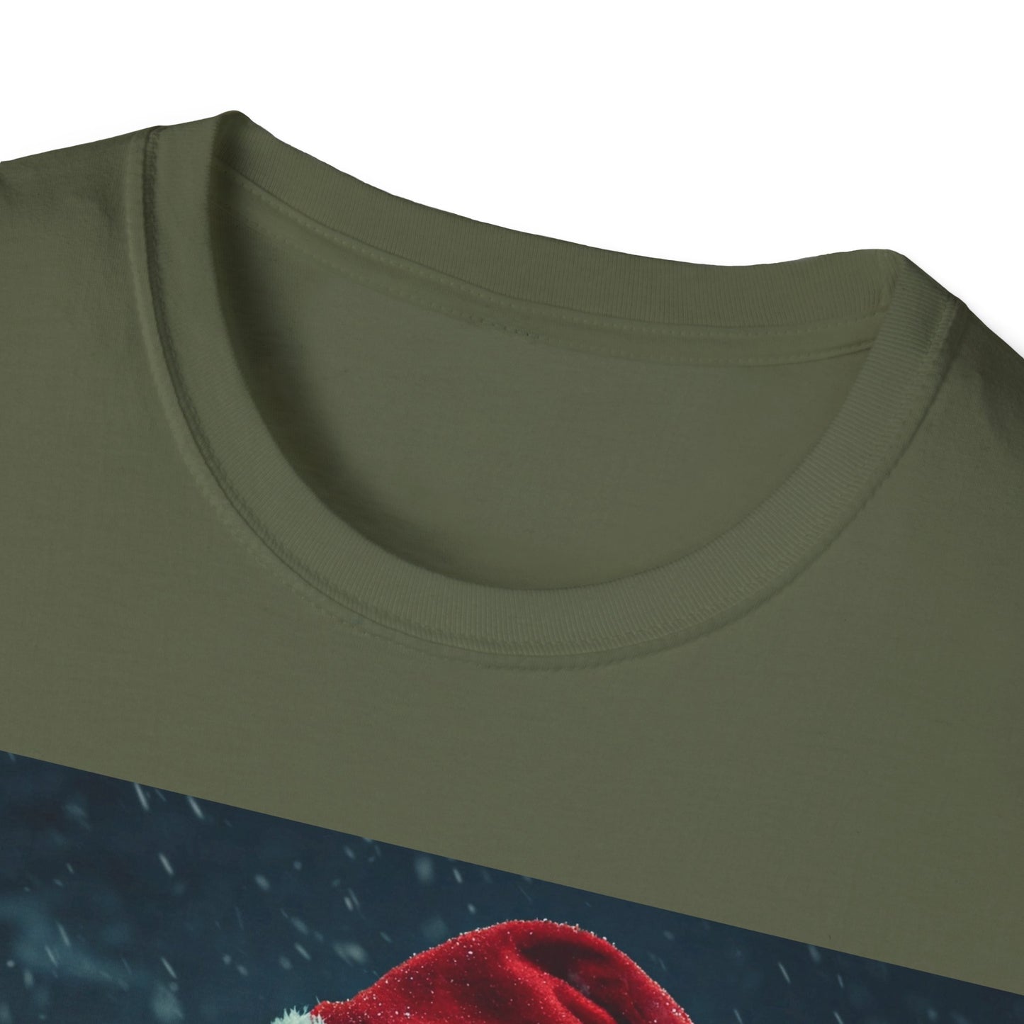 UK - Festive Zombie Santa Apocalyptic Portrait Tee, bold, decaying zombie graphic