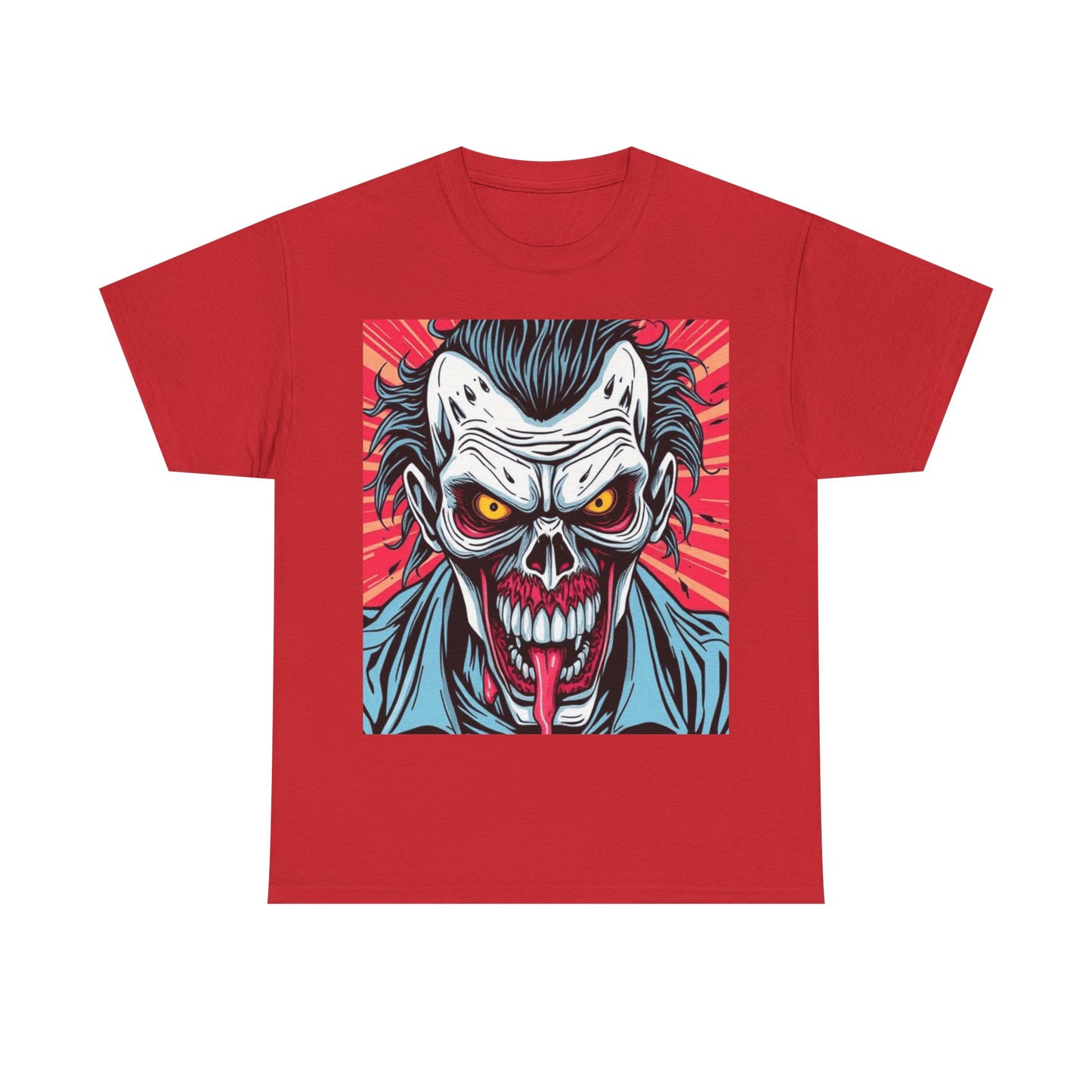UK - Unisex Heavy Cotton Tee - Edgy Joker Graphic Tee for Halloween and Comic Fans