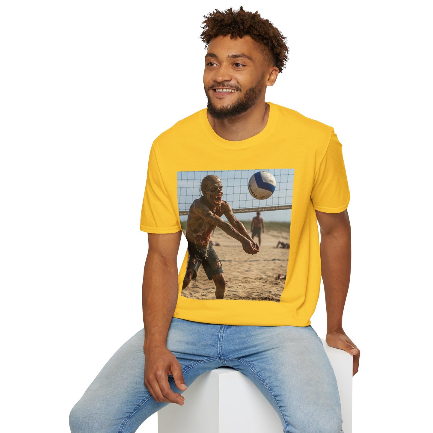 Beach Volleyball Unisex Softstyle T-Shirt - Perfect for Summer Fun and Sports Lovers