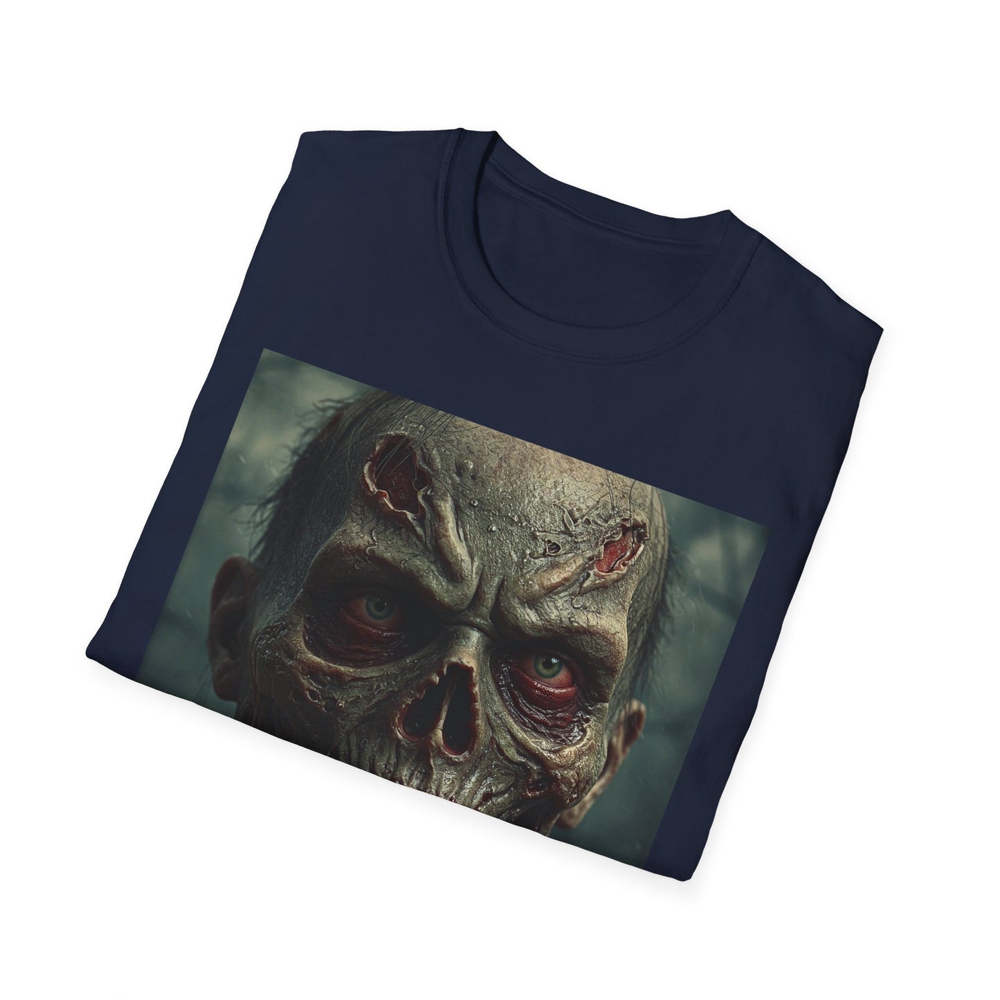 Apocalyptic Portrait Tee, bold, decaying zombie graphic