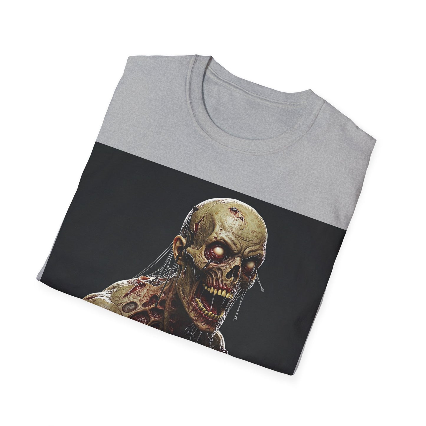 UK - Spooky Skeleton Unisex Softstyle T-Shirt - Perfect for Halloween & Horror Fans