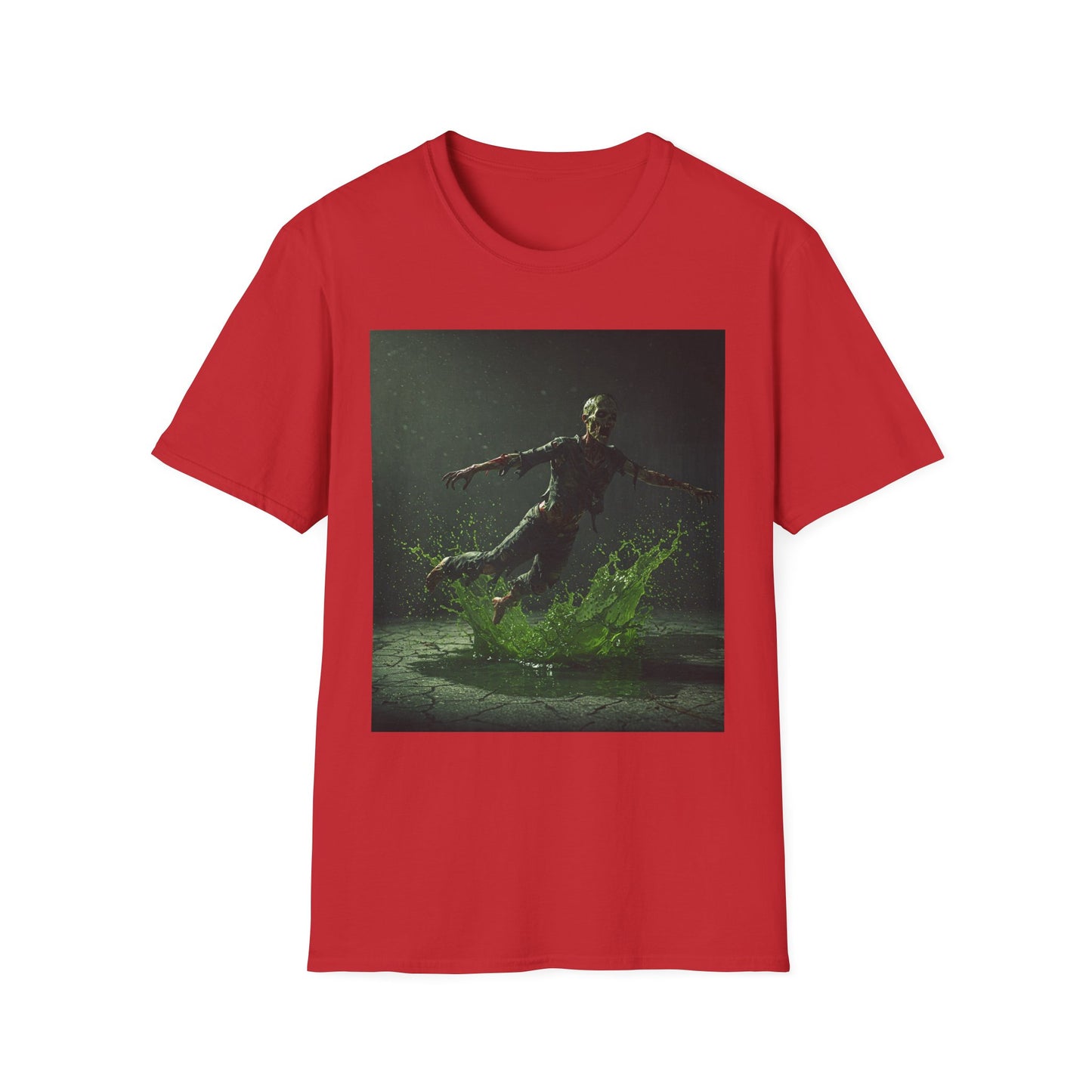 Apocalyptic Portrait Tee, bold, decaying zombie graphic