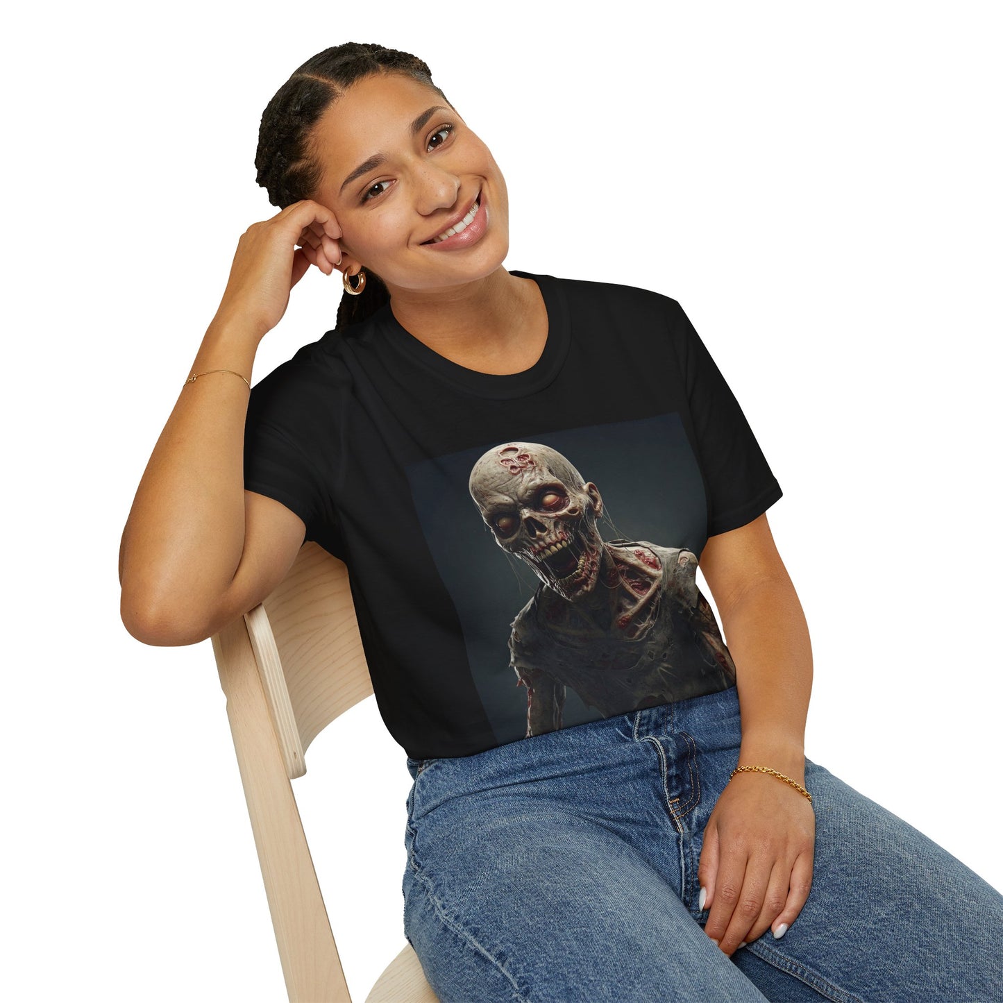 Zombie Graphic Unisex Softstyle T-Shirt | Perfect for Halloween and Horror Fans