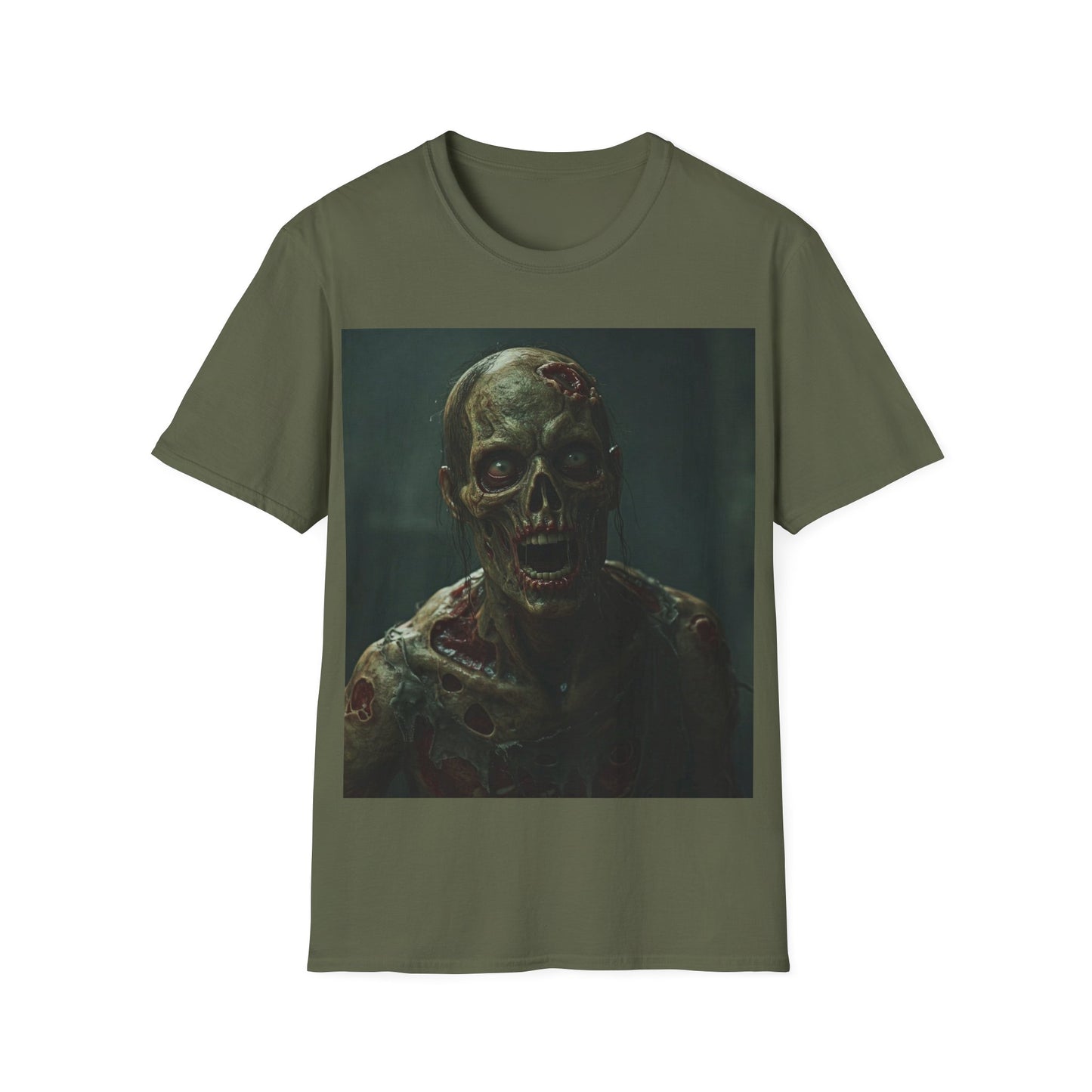 UK - Creepy Zombie Graphic Unisex Softstyle T-Shirt