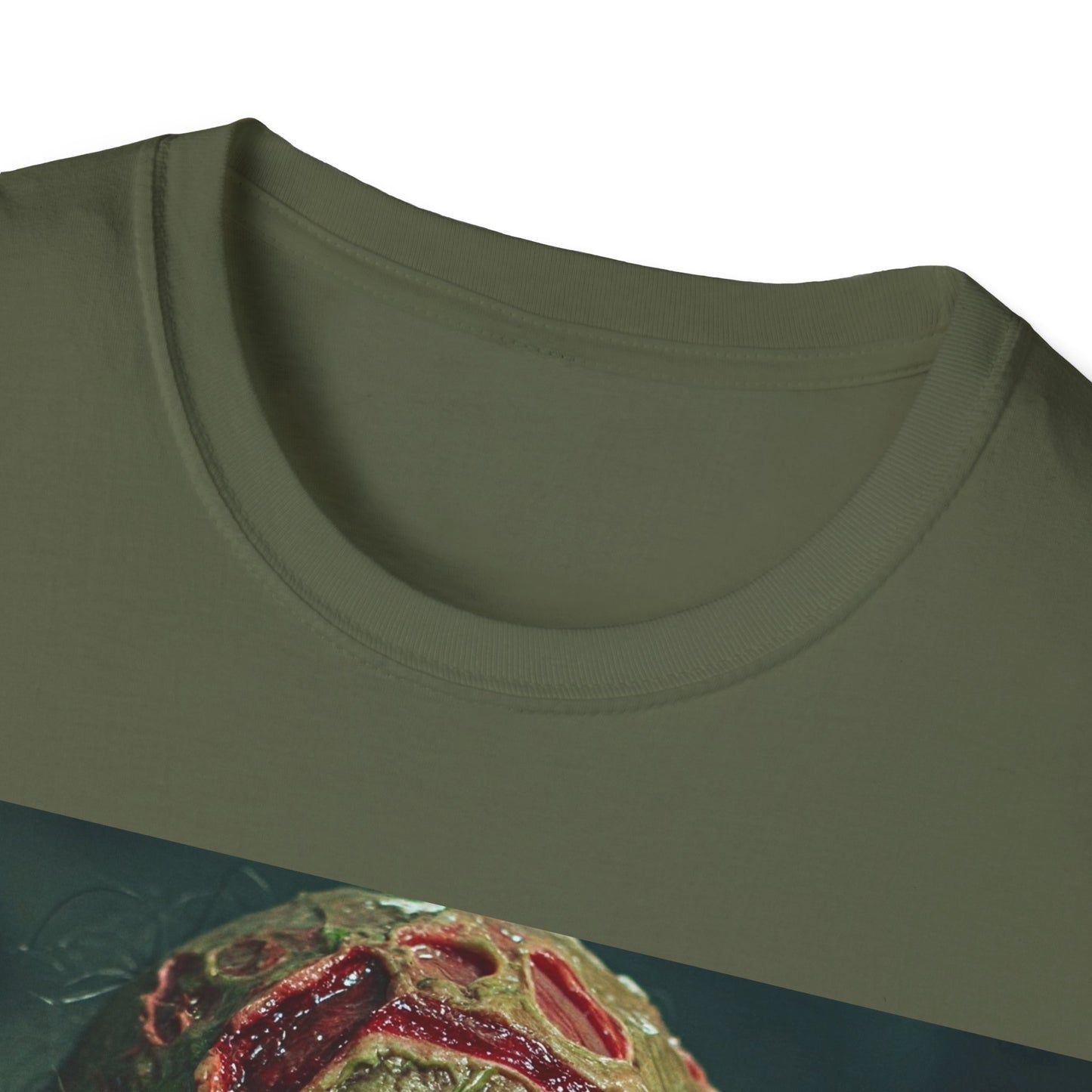 UK - Zombie Horror Apocalyptic Portrait Tee, bold, decaying zombie graphic