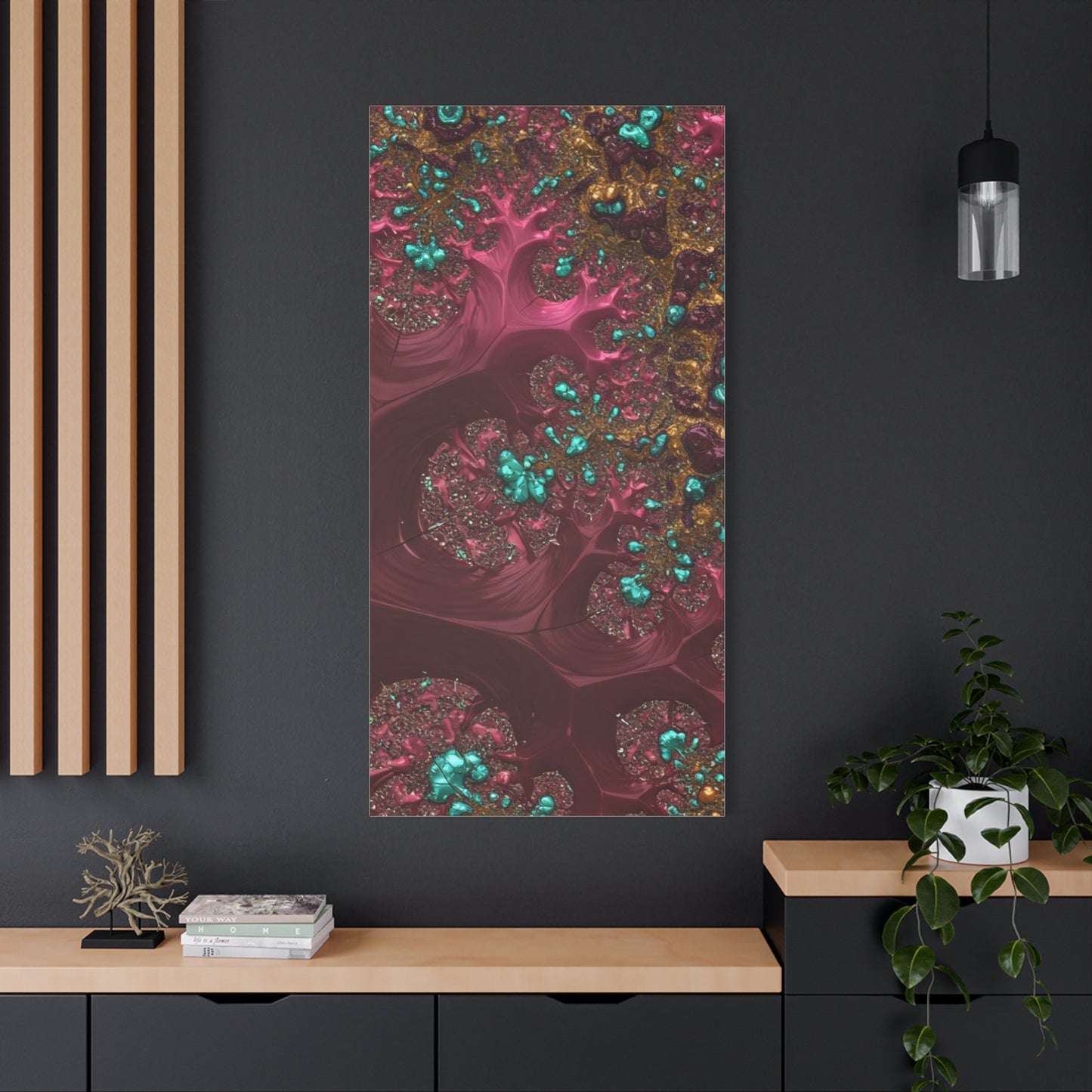 Abstract Art Canvas Print - Vibrant Fractal Design for Home Decor