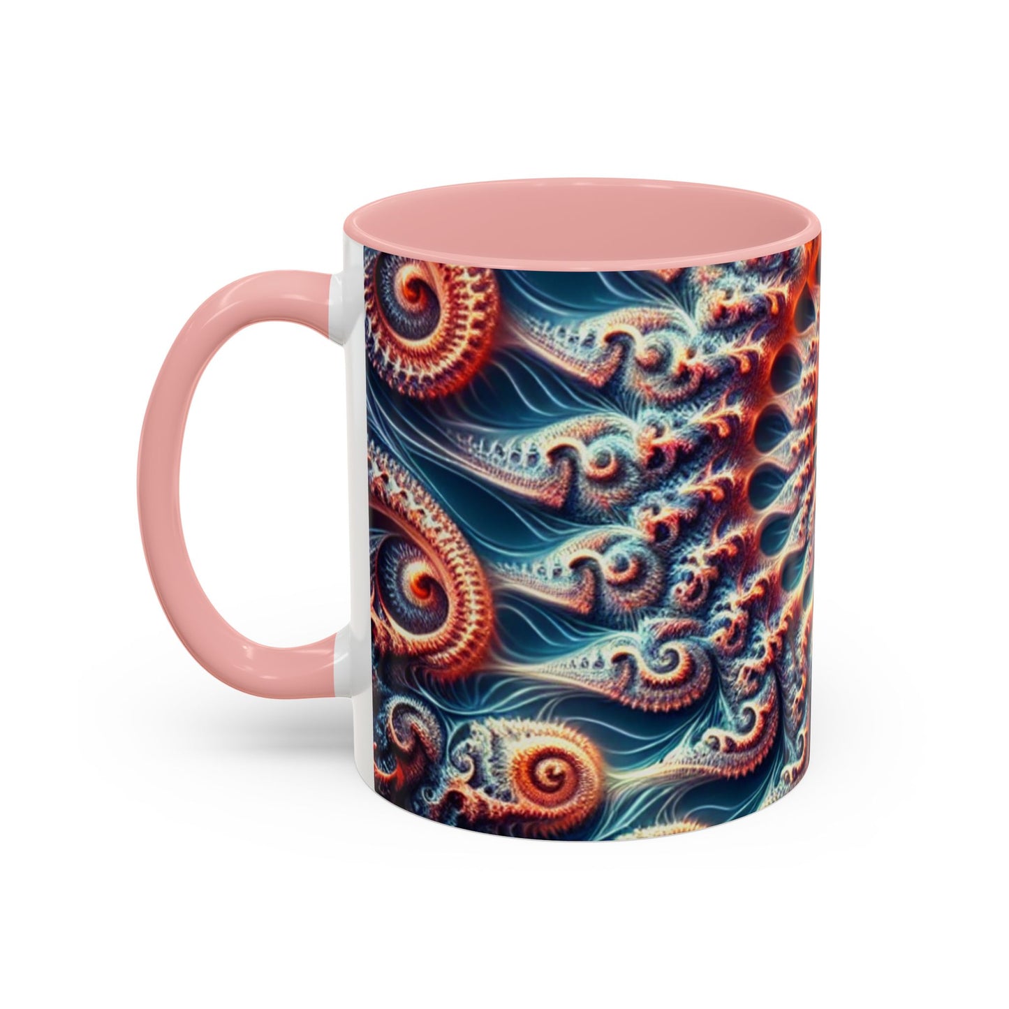 UK - Fractal Art Accent Coffee Mug - Vibrant Design for Home or Office