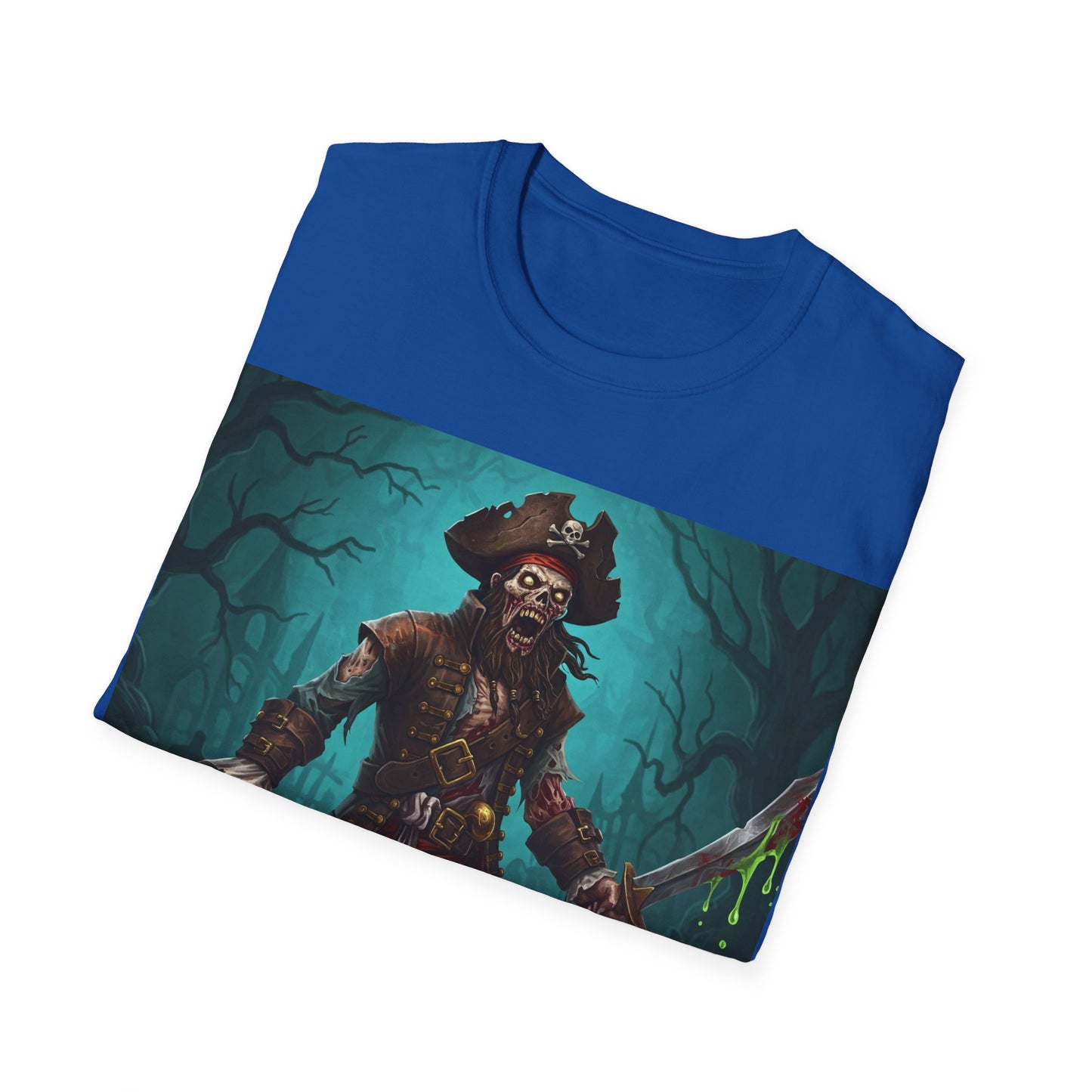UK - Pirate Apocalyptic Portrait Tee, bold, decaying zombie graphic