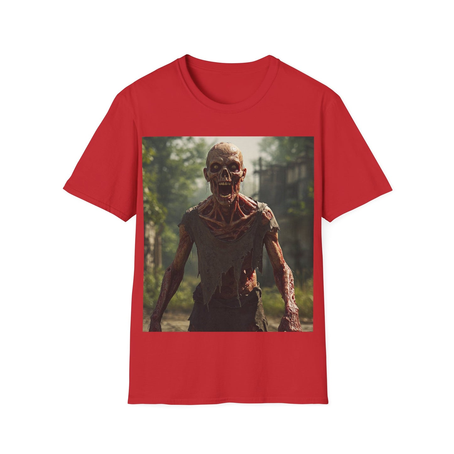 UK - Zombie Graphic Unisex Softstyle T-Shirt - Casual Horror Apparel