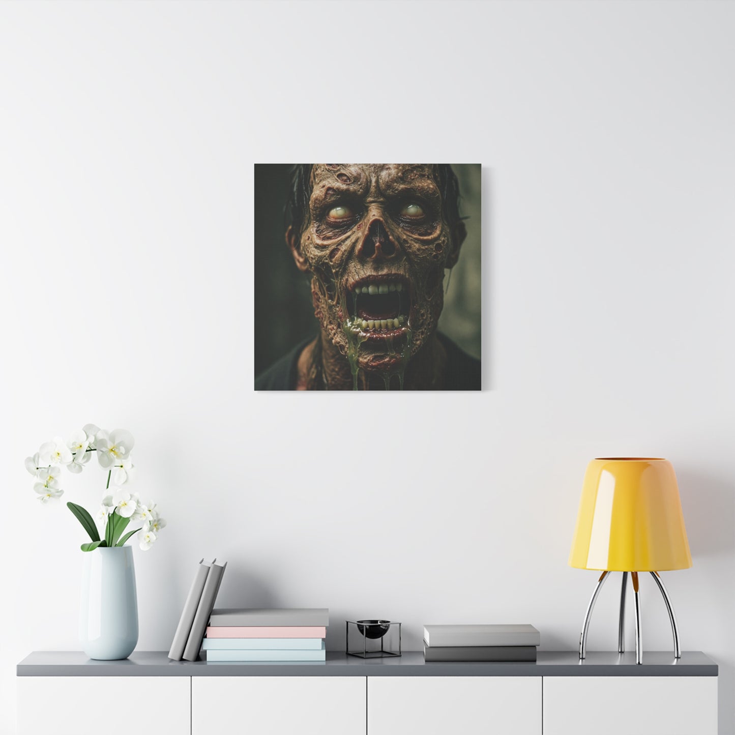 Creepy Zombie Canvas Art - Spooky Home Decor for Halloween Lovers