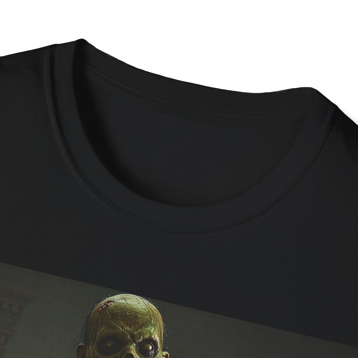 Apocalyptic Portrait Tee, bold, decaying zombie graphic