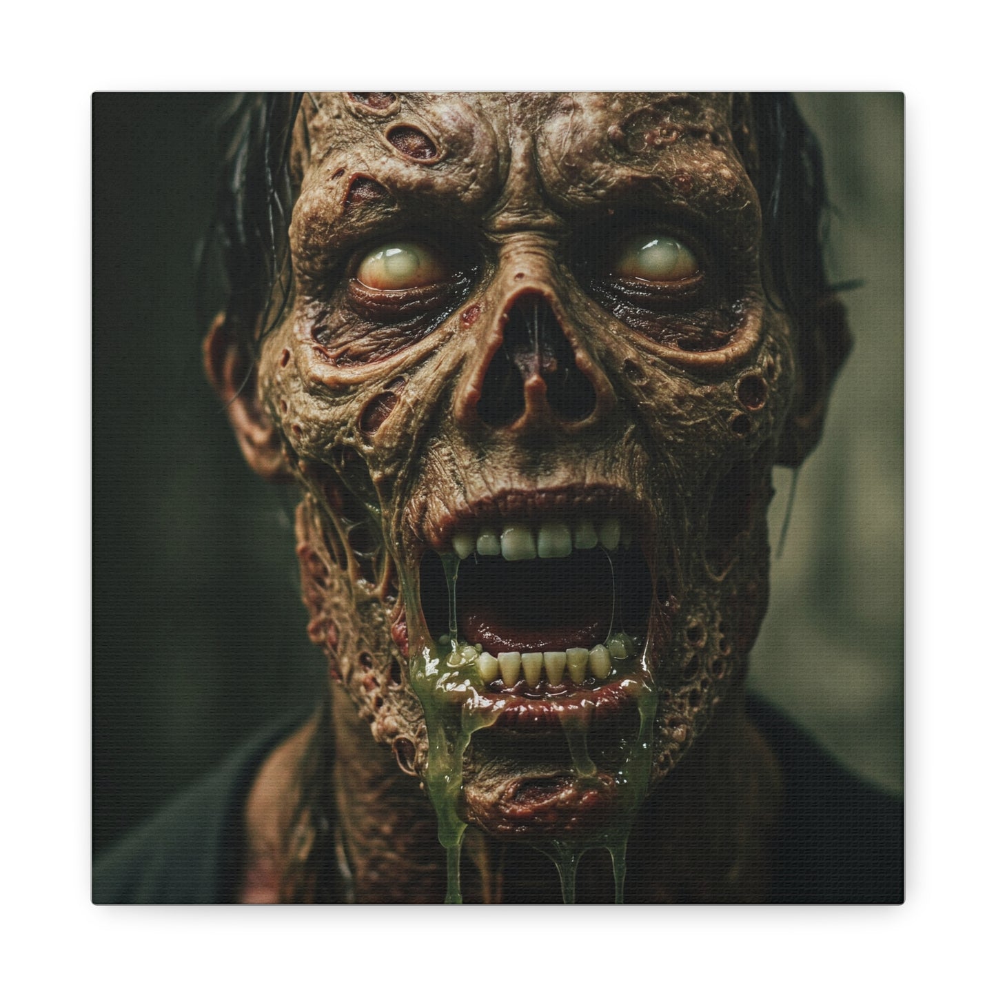 Creepy Zombie Canvas Art - Spooky Home Decor for Halloween Lovers