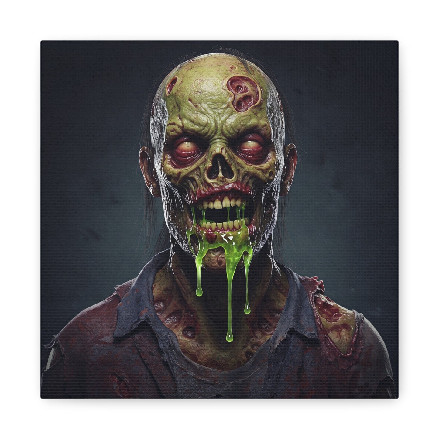 Zombie Art Canvas Wall Decoration - Spooky Halloween Home Decor