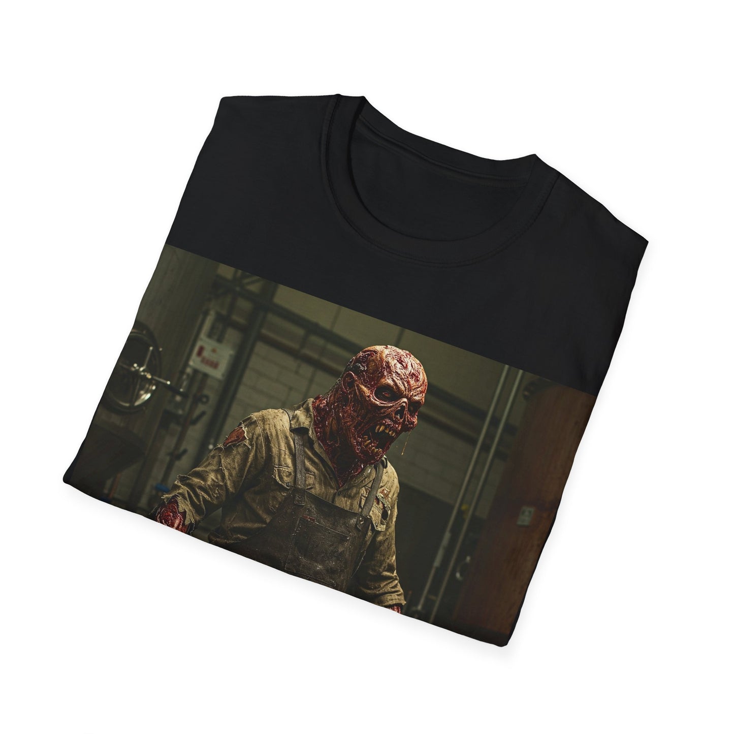 UK - Horror-Themed Unisex Softstyle T-Shirt with Monster Graphic