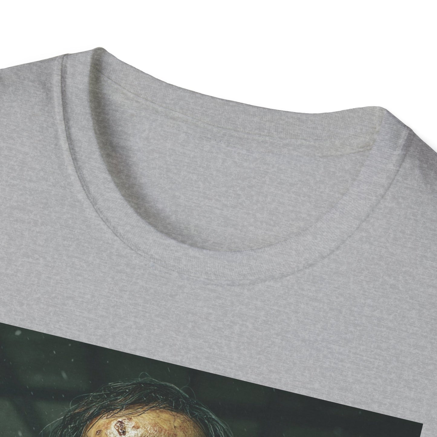 Apocalyptic Portrait Tee, bold, decaying zombie graphic
