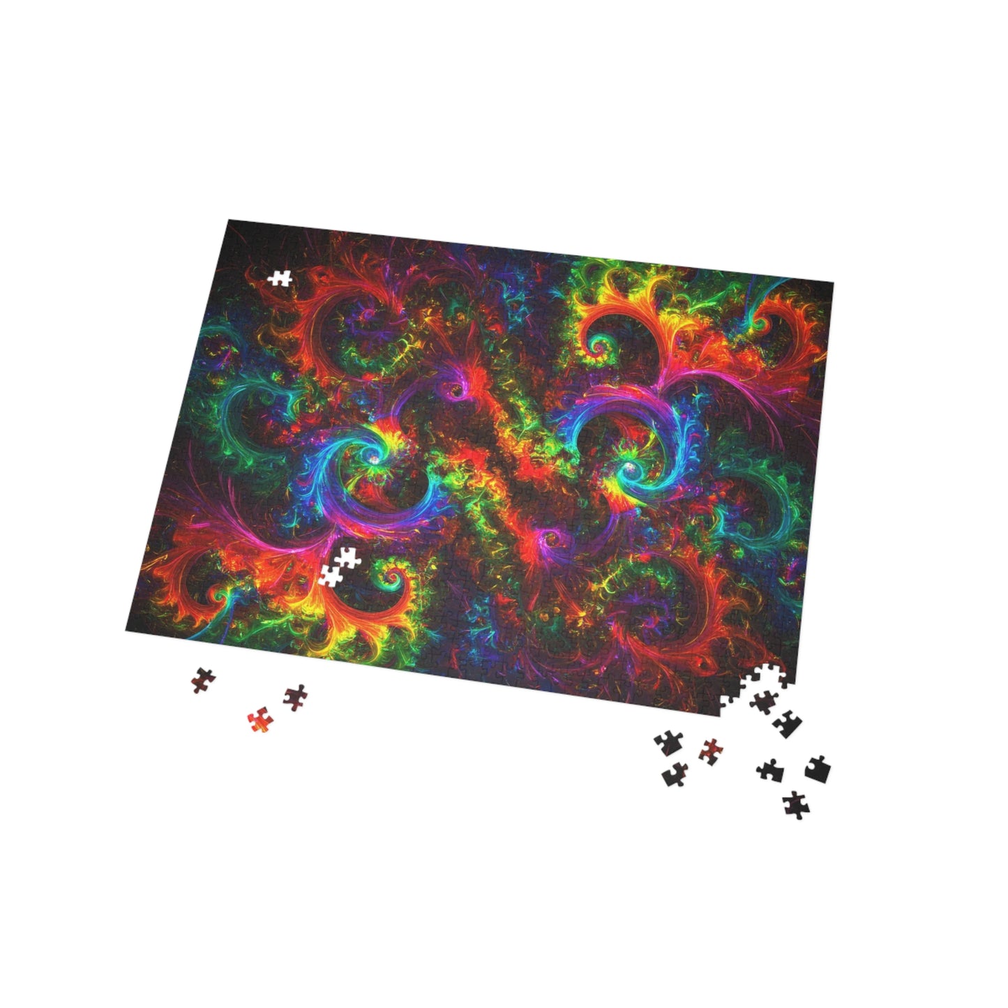 Vibrant Abstract Swirl Puzzle - 500-Piece Jigsaw for Relaxation and Fun