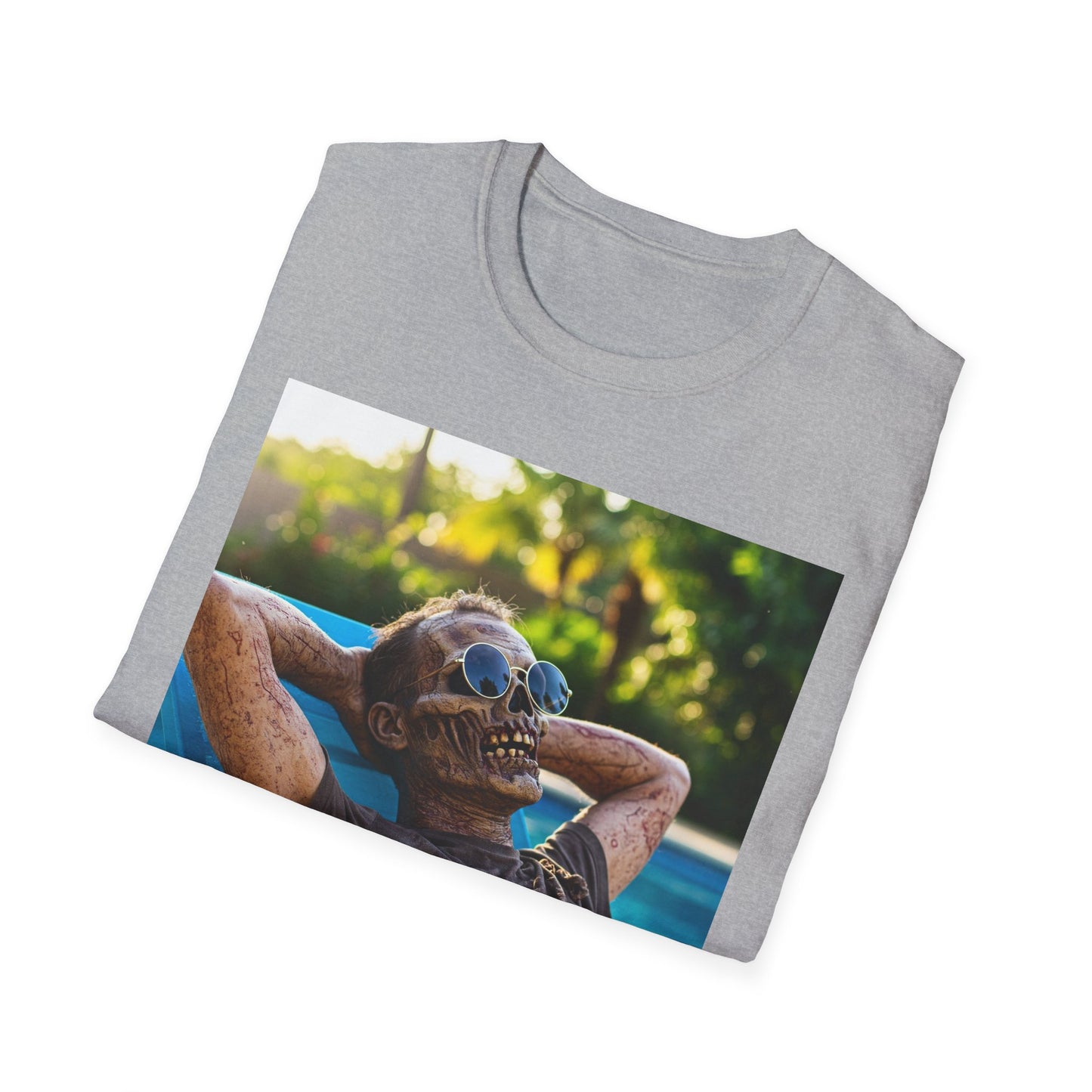 Chillin' Zombie Unisex Softstyle T-Shirt | Halloween Apparel