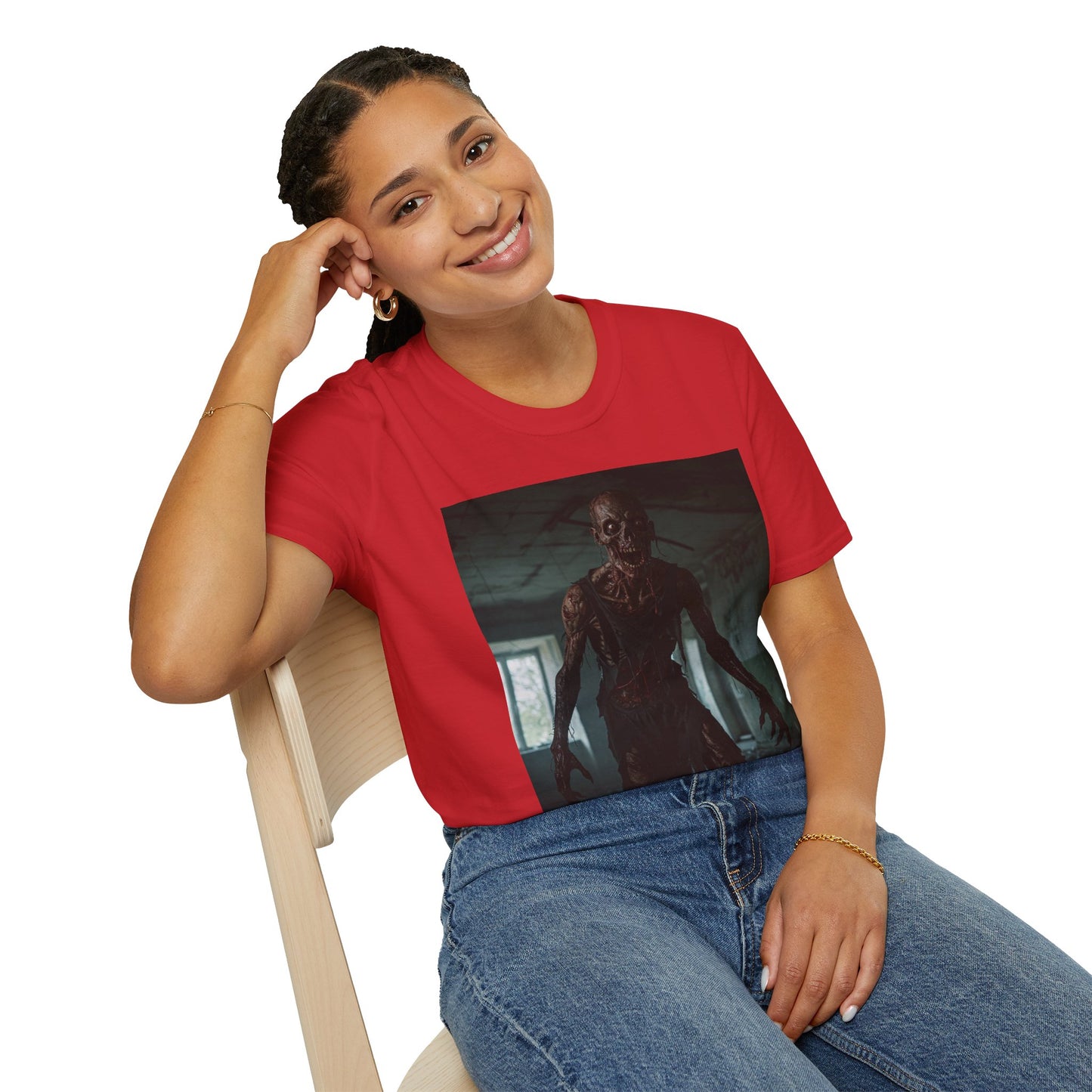 Creepy Horror Graphic Unisex T-Shirt – Perfect for Halloween and Haunted House Lovers