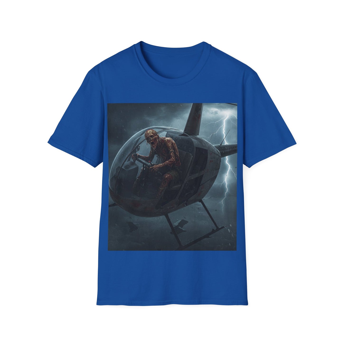 UK - Stormy Helicopter Adventure Unisex Softstyle T-Shirt