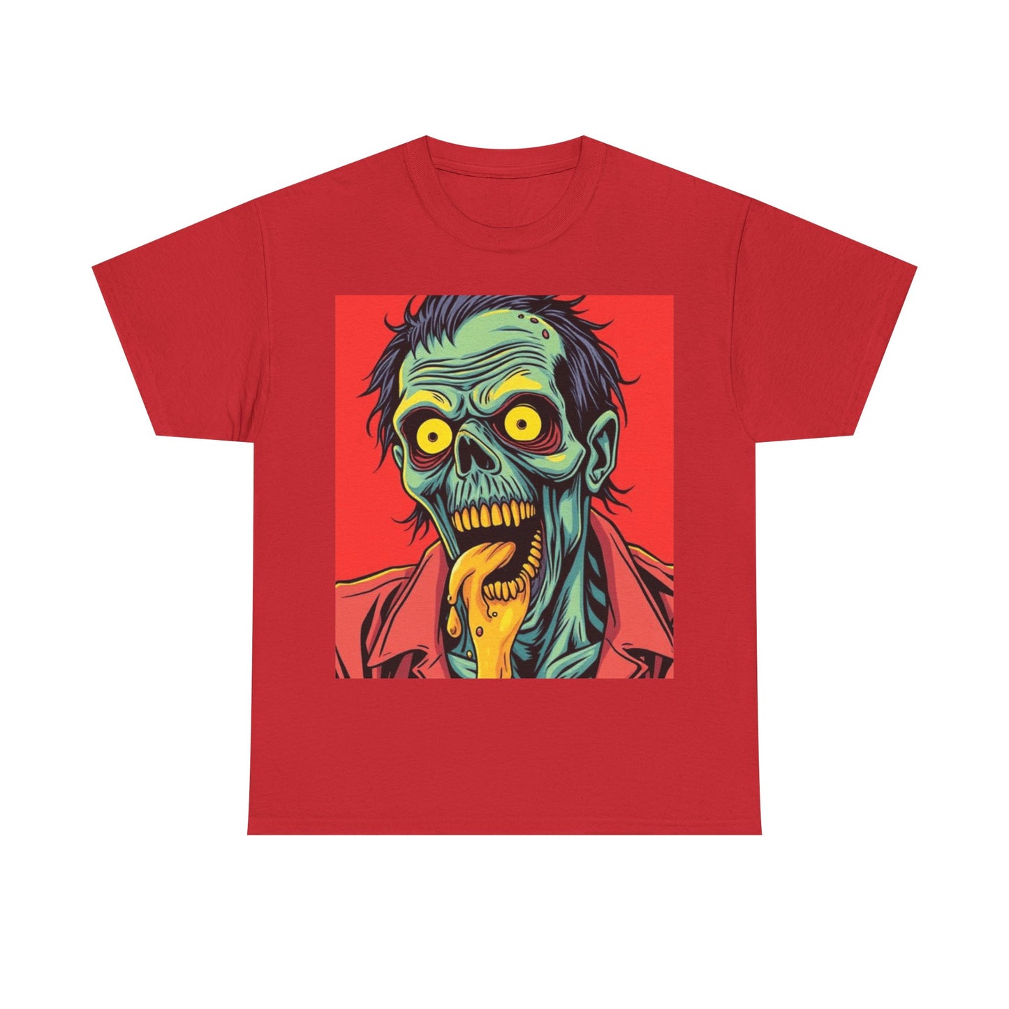 UK - Zombie Graphic Unisex Heavy Cotton Tee - Spooky Halloween Shirt