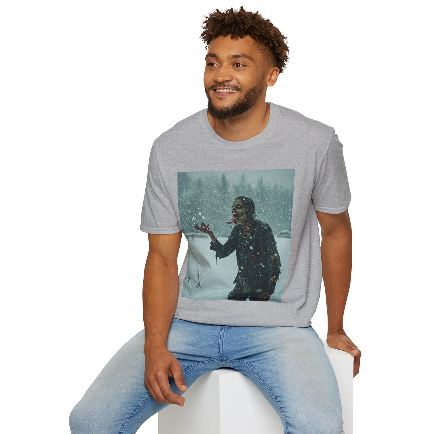 Chilling Horror Graphic Tee - Unisex Softstyle T-Shirt with Spooky Design