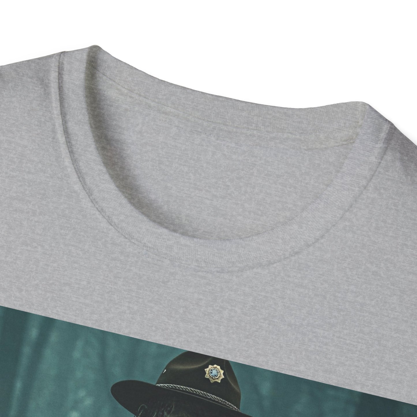 UK - Creepy Forest Ranger Unisex Softstyle T-Shirt - Perfect for Halloween & Horror Fans