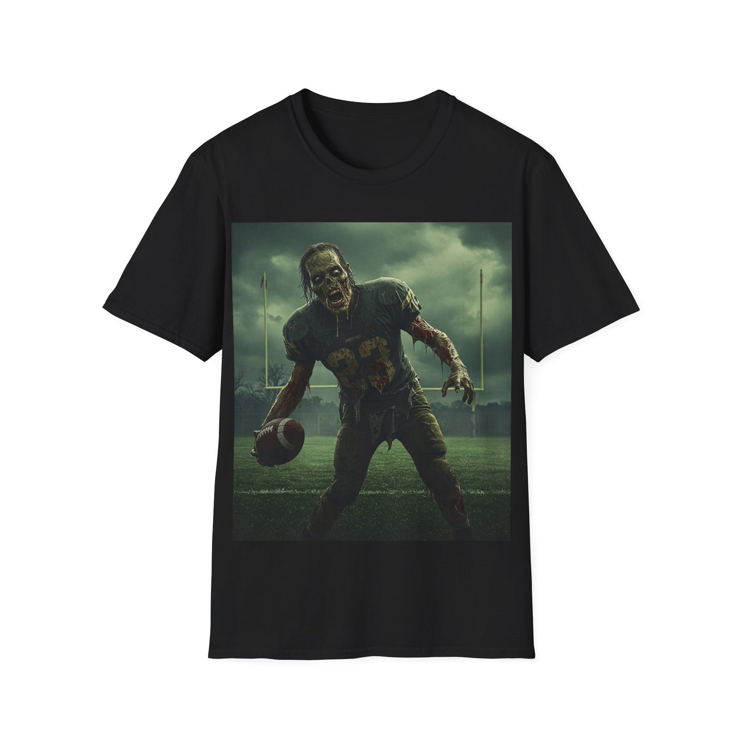 UK - Zombie Football Unisex Softstyle T-Shirt - Perfect for Halloween Fans